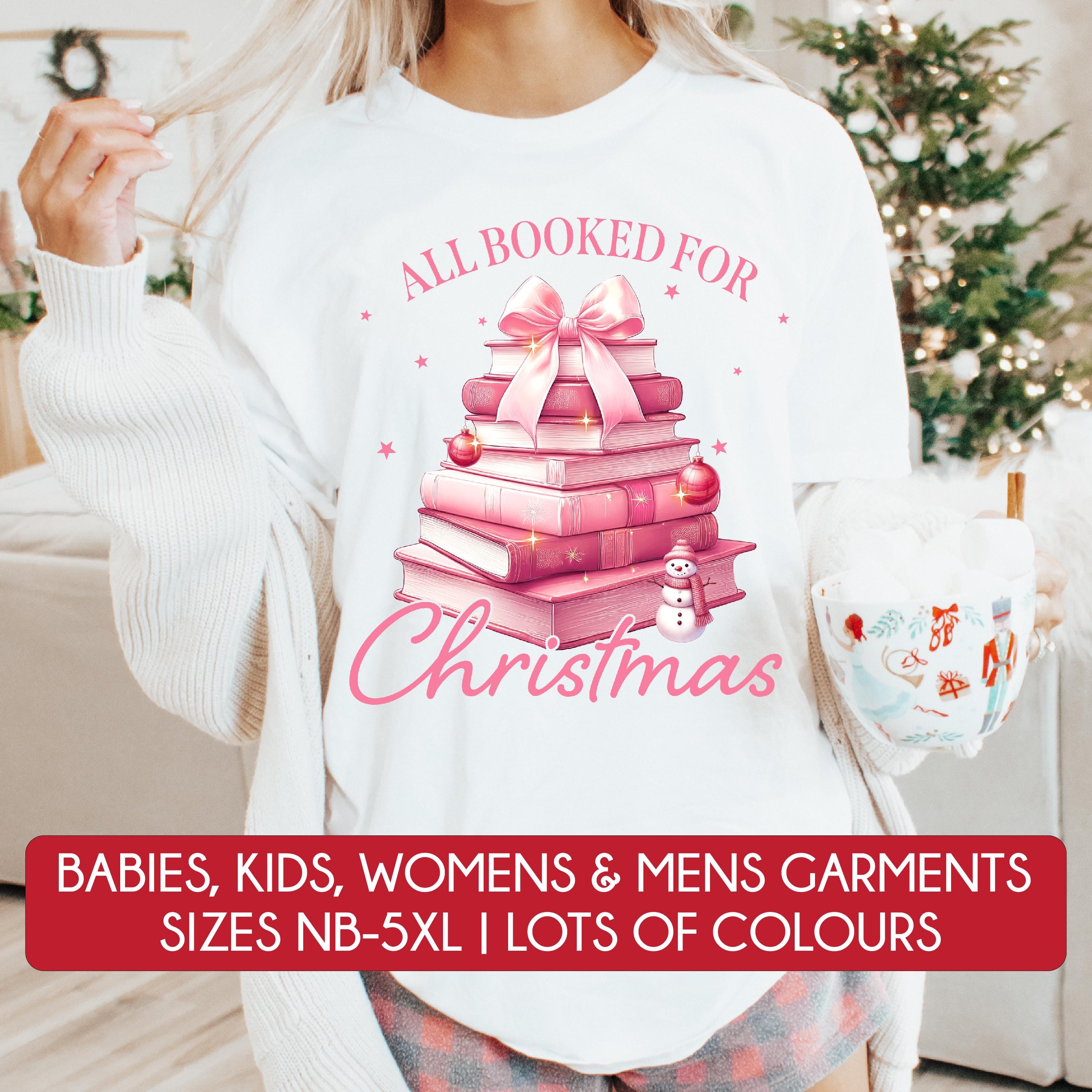 All Booked Christmas T-Shirt - Festive Holiday Graphic Tee for Men & Women - Multiple Colors Available - Perfect for Xmas Parties & Gifts