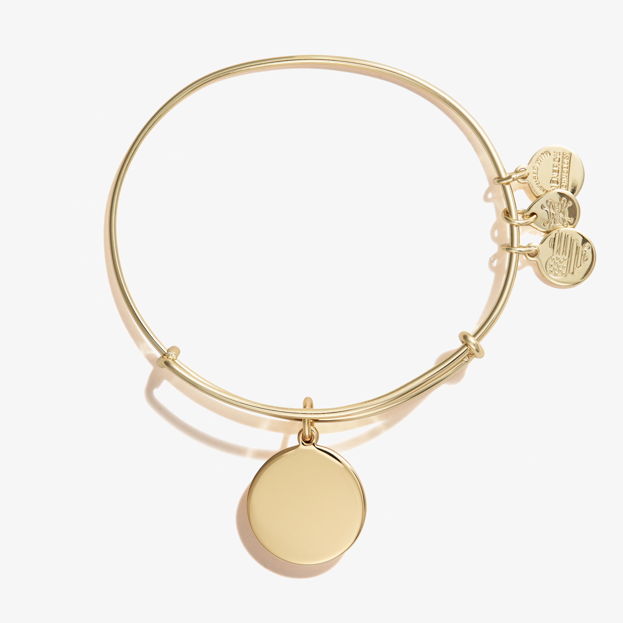 Elegant Circle Charm Bangle Bracelet for Women - Sterling Silver Minimalist Jewelry Gift for Her - Perfect for Everyday Wear & Special Occasions