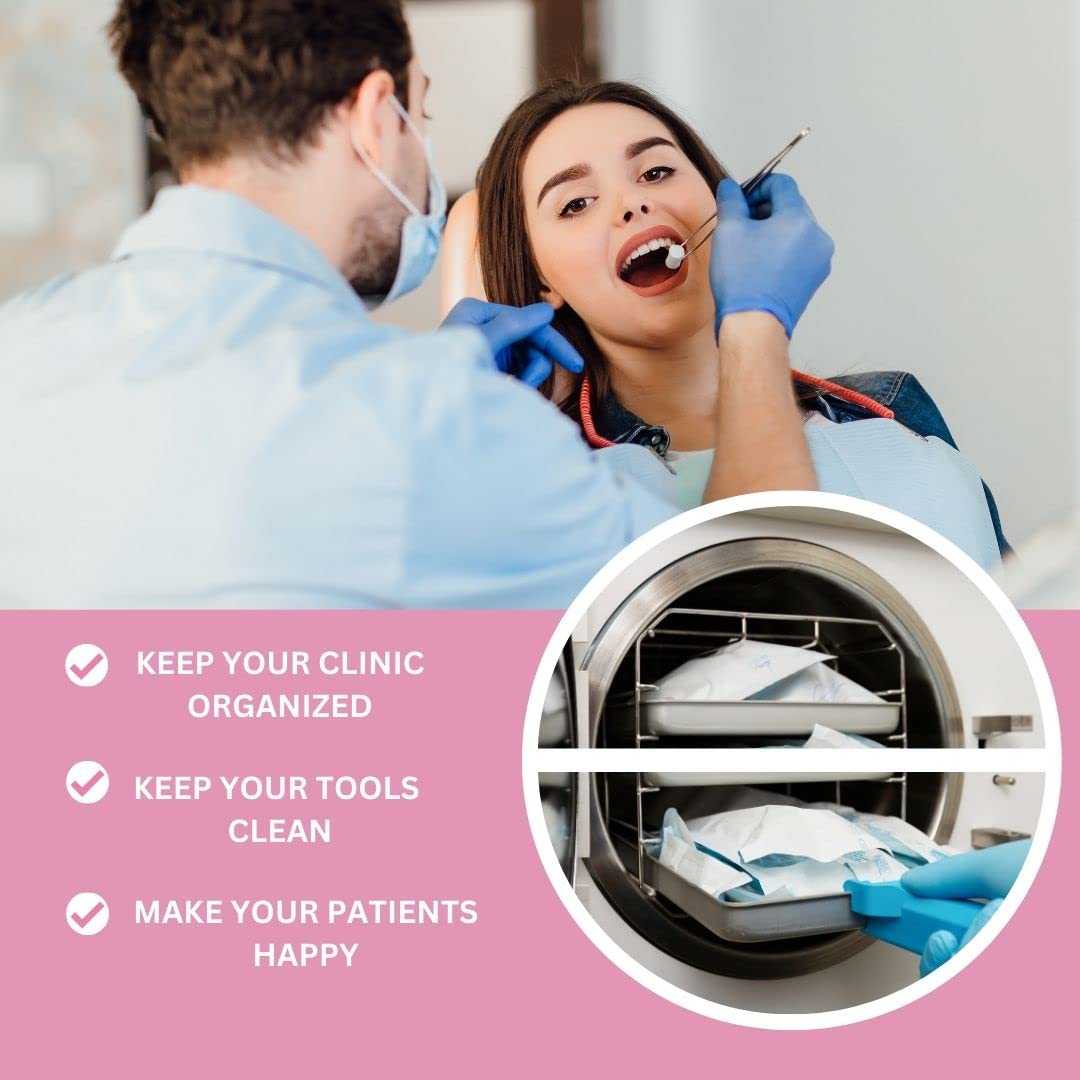 Self Sealing Sterilization Pouches 3.5” x 5.25” - 2000 Pack Autoclave Bags for Dental & Medical Tools - Triple Check Sterilization Technology - Perfect for Clinics, Hospitals & Tattoo Studios