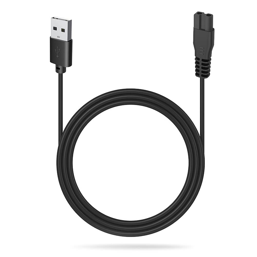 5V USB Charging Cable & AC/DC Adapter for Meridian Shaver & Trimmer - Compatible with Meridian Electric Body & Pubic Hair Groomers - Power Supply Cord for Home, Travel & Gym Use