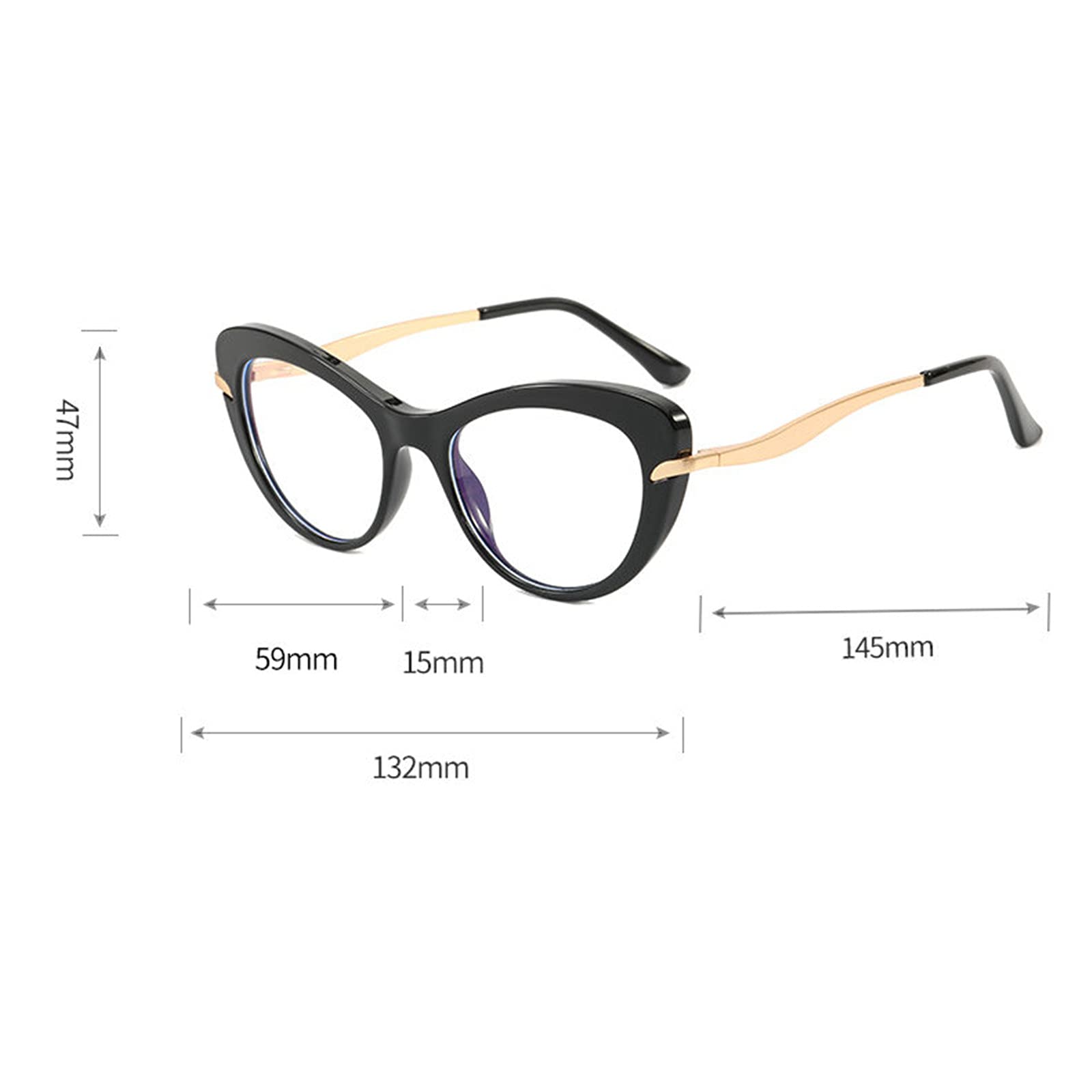Blue Light Blocking Cat Eye Reading Glasses for Women - Stylish & Comfortable Readers for Computer Work, Reading & Screen Time
