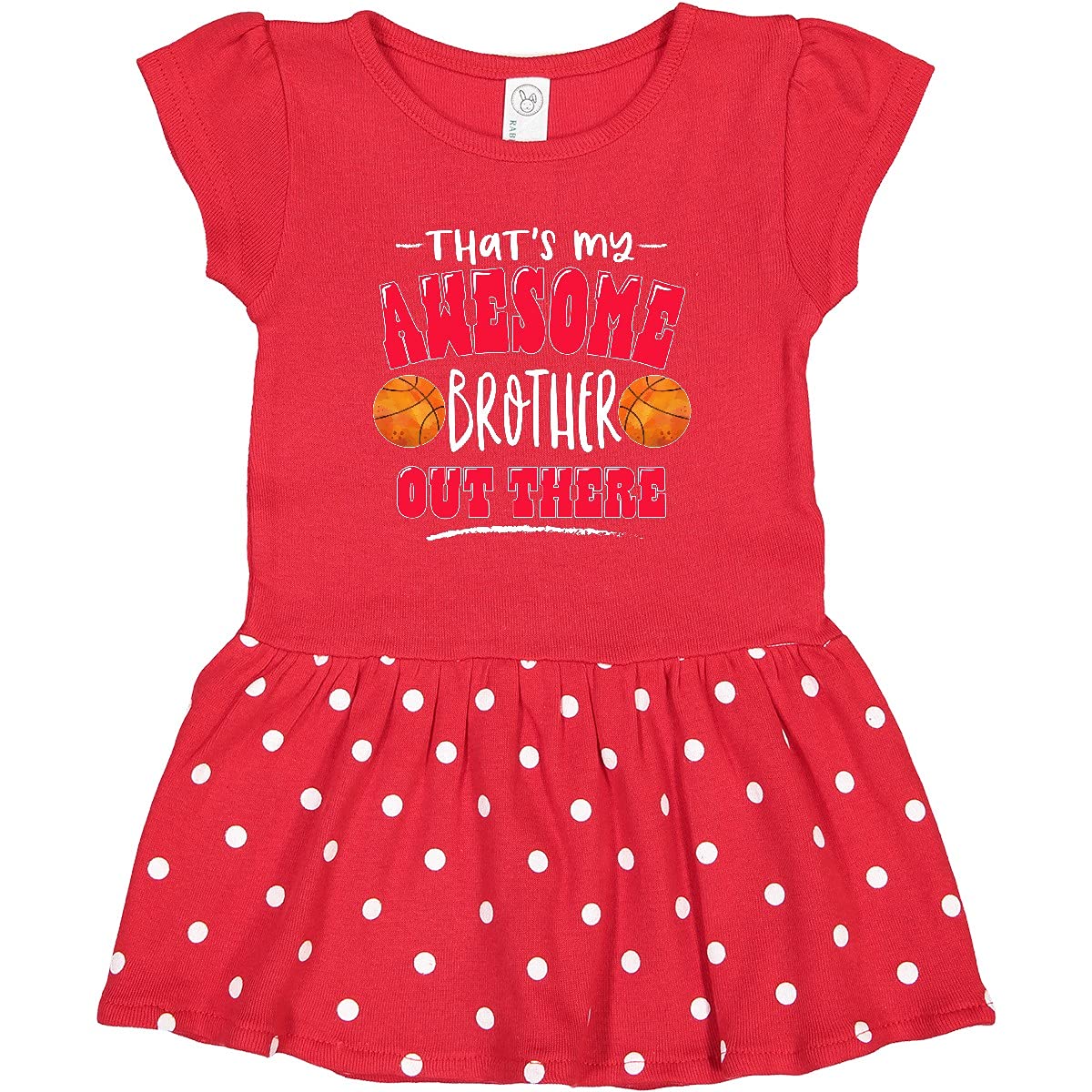 Inktastic Awesome Brother Basketball Toddler Dress - Perfect for Playtime