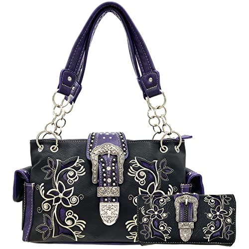 Purple Handbag & Wallet Set