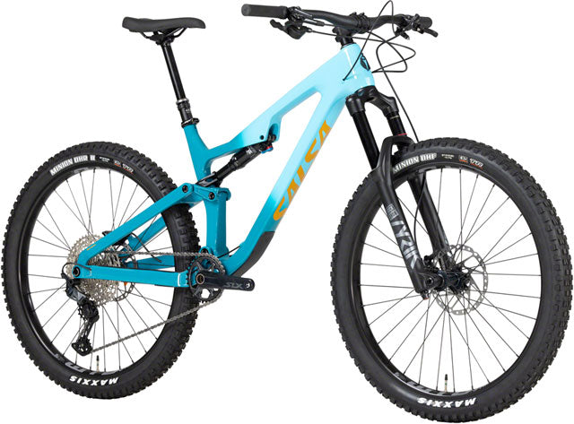 Salsa Rustler SLX 27.5+ Carbon Mountain Bike - Premium Full Suspension Trail Bike for Men & Women - Best for Off-Road Adventures, Mountain Trails & All-Terrain Cycling