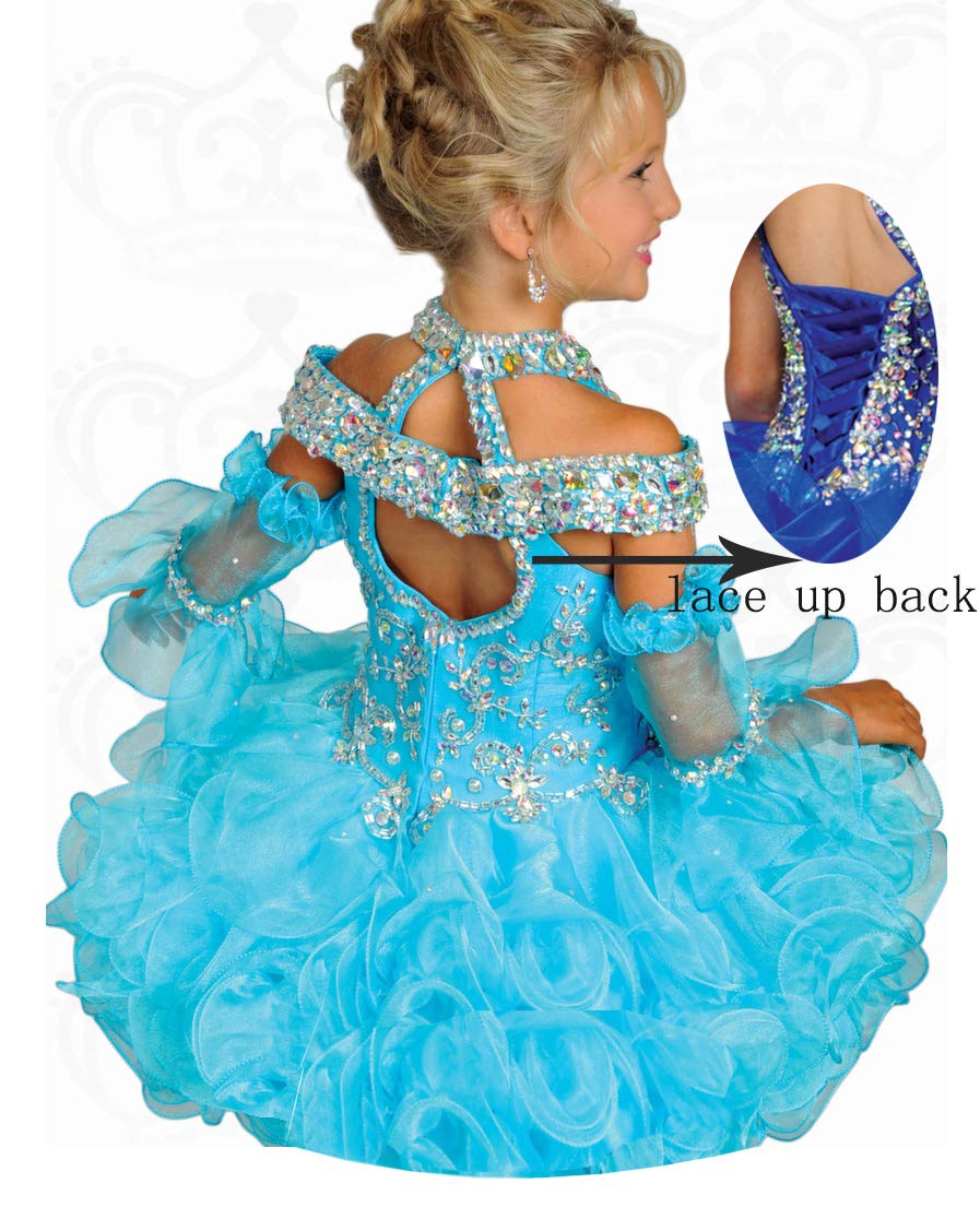 Infant Girls' Bateau Neck Cupcake Pageant Dresses - Elegant Party Gowns for Special Occasions, Birthday Celebrations & Photo Shoots