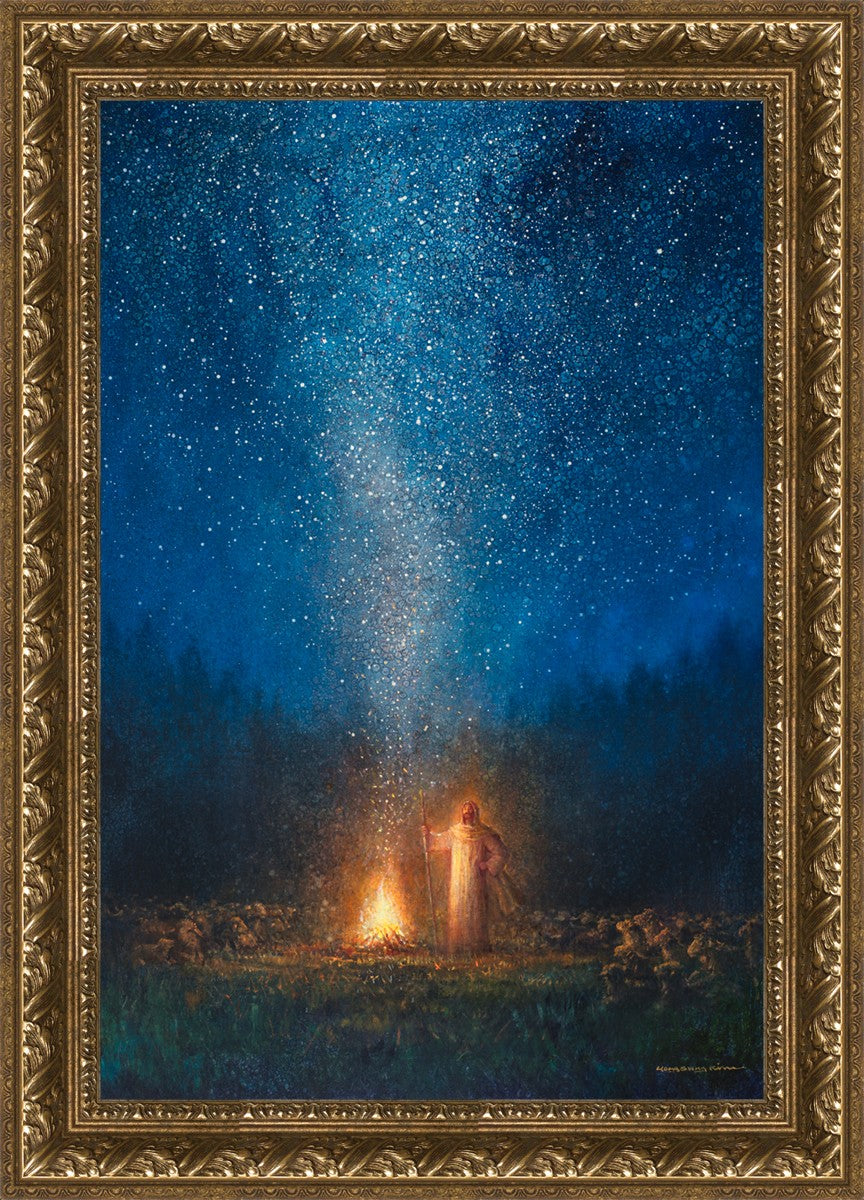 Jesus He Will Protect Us - Religious Christian Wall Art for Home & Church Decor - Perfect for Bedroom, Living Room & Prayer Spaces
