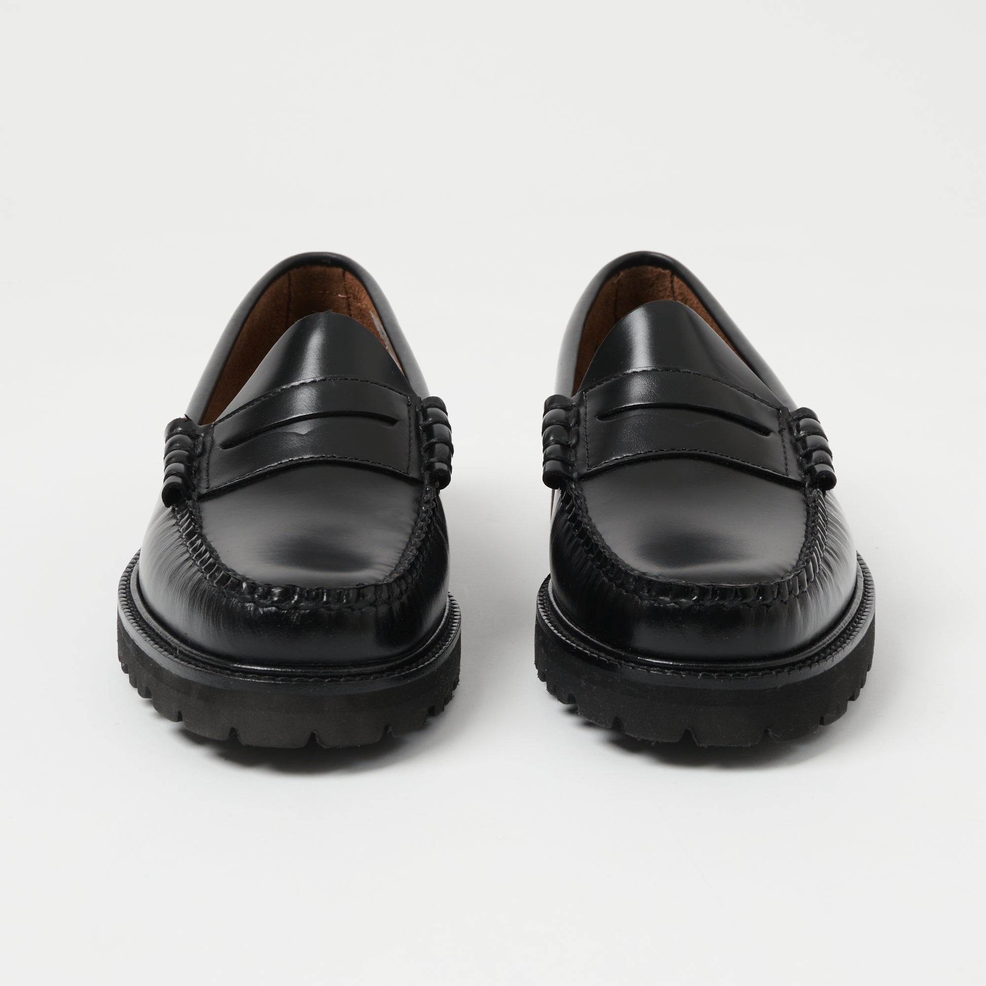 G.H. Bass Weejun 90s Larson Penny Loafers for Men - Classic Black Leather Slip-On Shoes - Perfect for Business Casual, Office & Formal Occasions