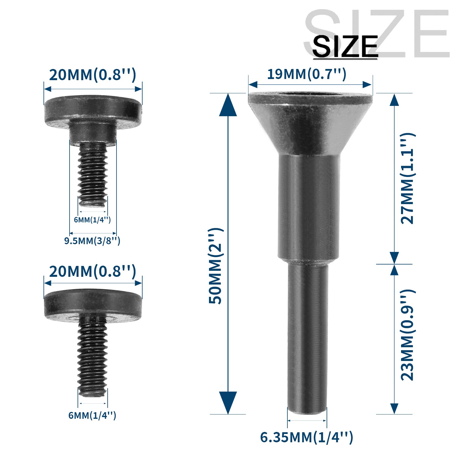 4 Pack Mounting Mandrel Adapter - 3/8