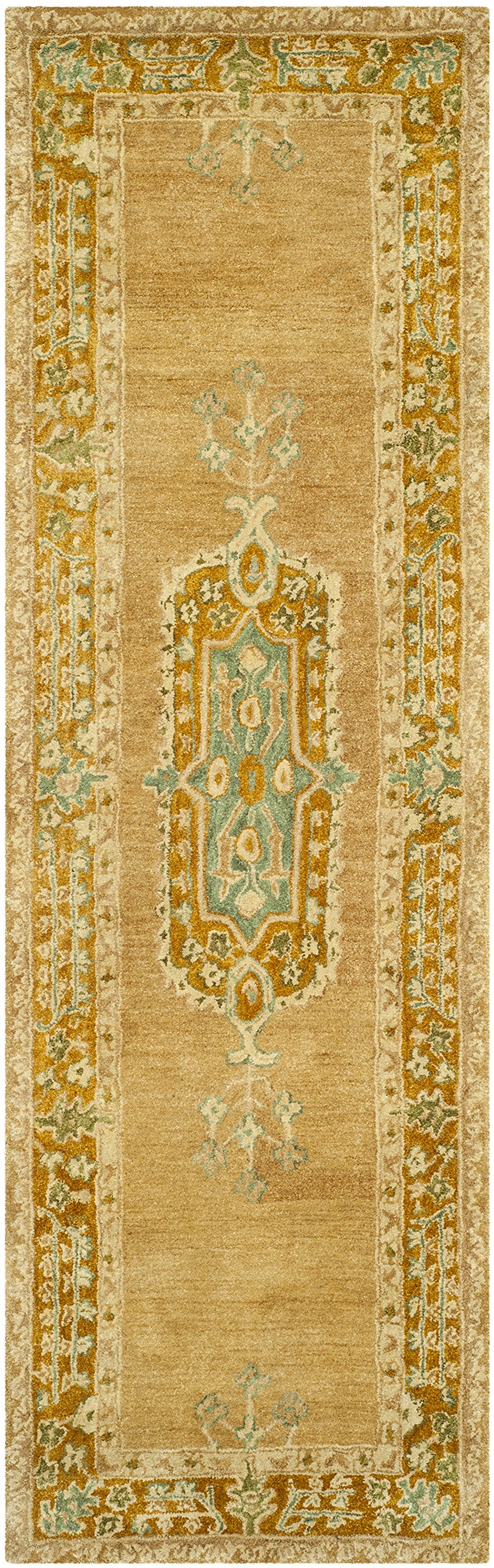 SAFAVIEH Taj Mahal Collection Handmade Traditional Wool Runner Rug - 2'6