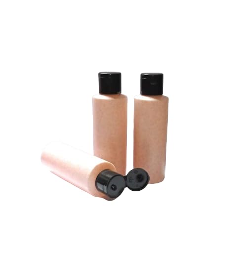 SHREE MAHA 100ml Empty Cosmetic Bottles with Flip-Top Cap - 6 Pack Reusable Refillable Travel Containers for Shampoo, Hair Oil, Massage Oil & Beauty Products - Portable Storage Solution for Home & Salon Use (Pink)