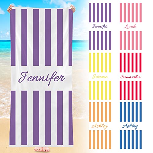 C-striped Beach Towel