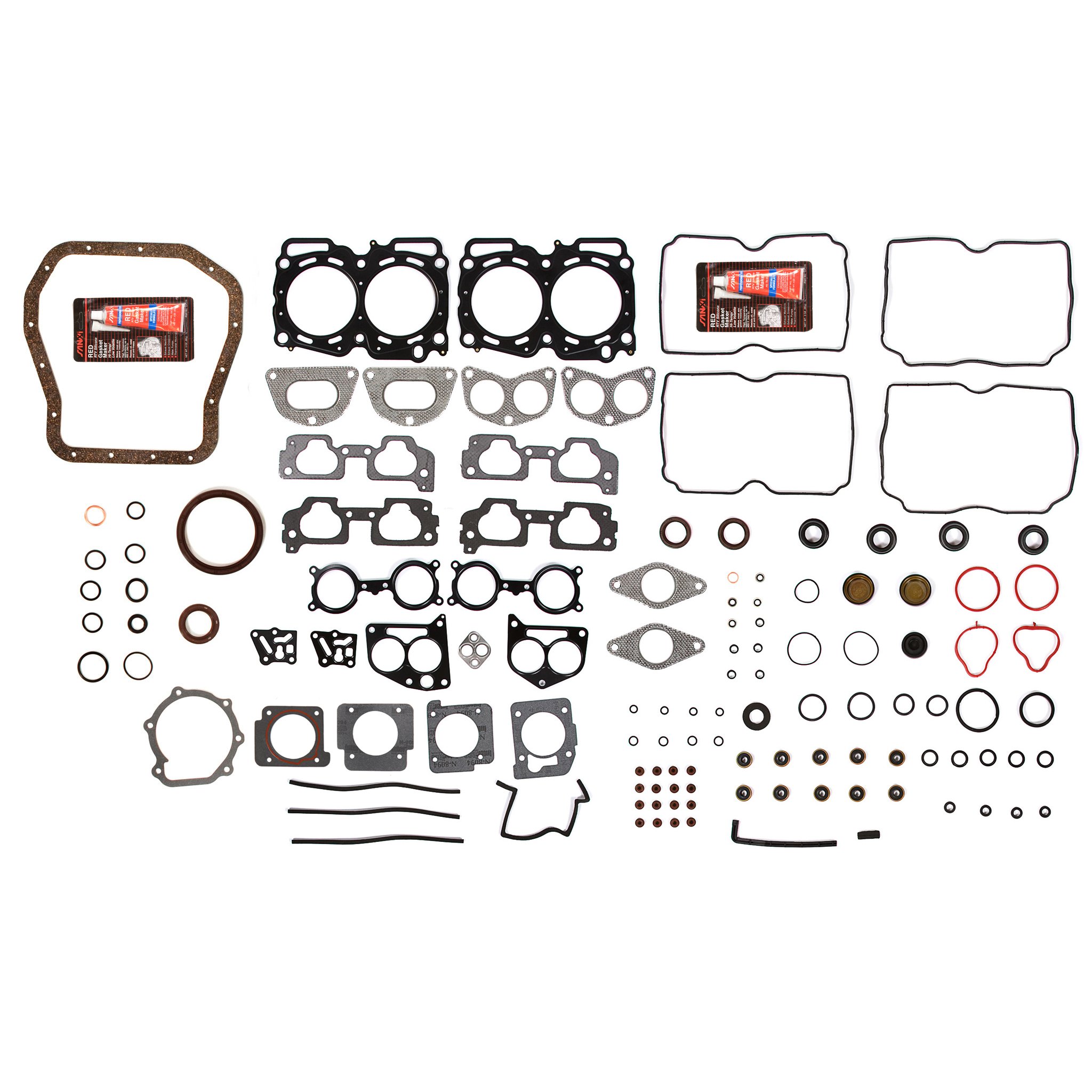 Full Gasket Set Compatible with 2004-2011 Subaru Impreza, Legacy, Forester, Outback 2.5L EJ25 SOHC Engine - Complete Seal Kit for Valve Cover, Oil Pan, Timing Cover & More - Perfect for Engine Rebuild & Maintenance