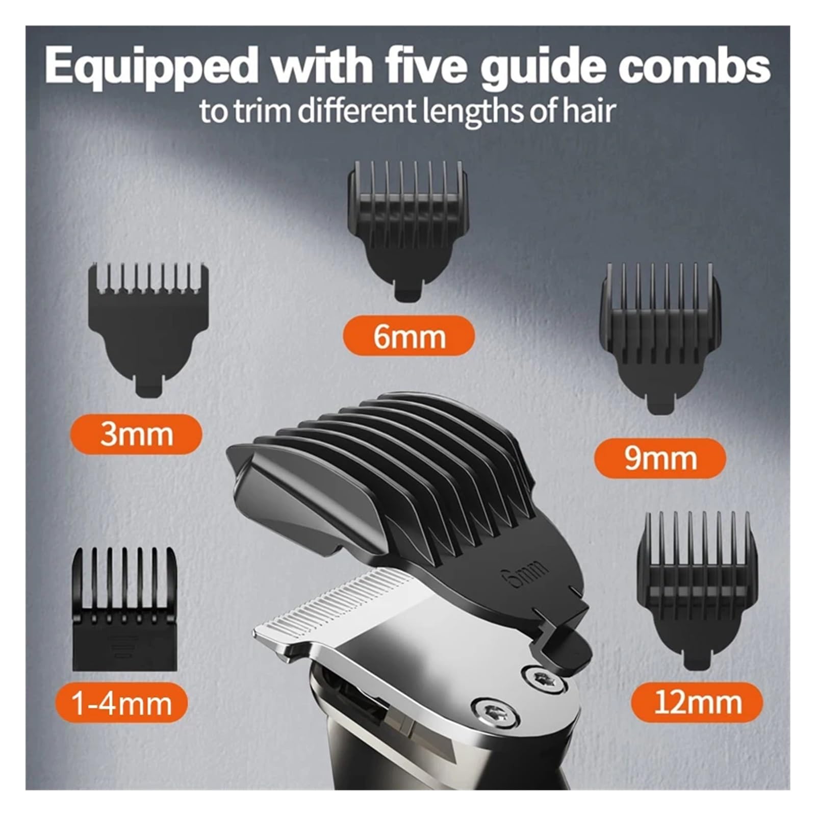 5-in-1 Rechargeable Men's Beard Trimmer & Nose Hair Clipper - Electric Shaver with Scissor Set for Professional Grooming at Home or Travel