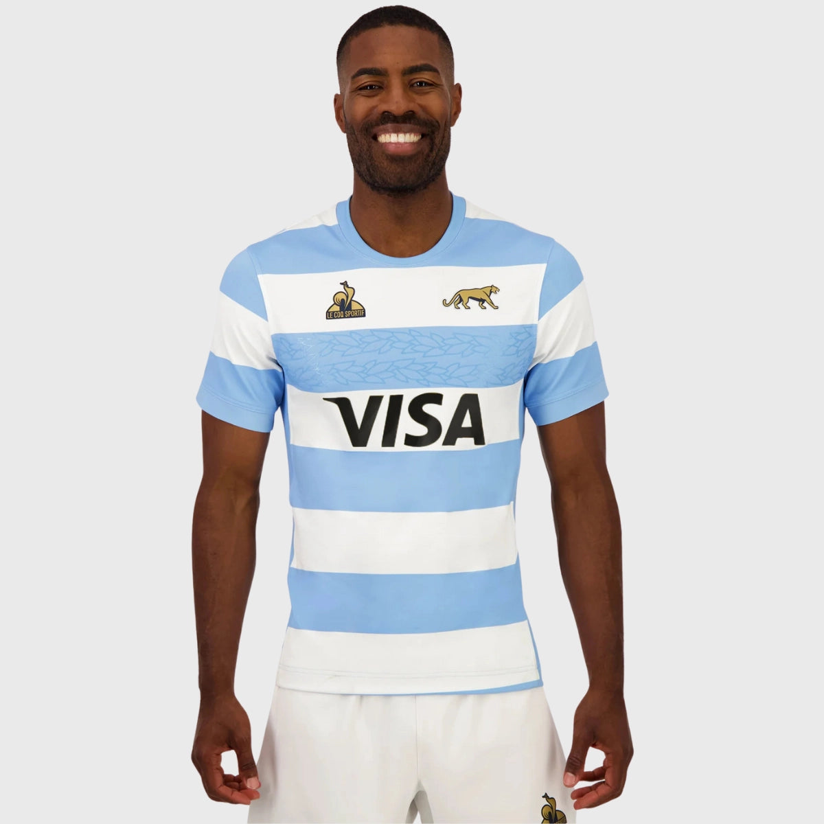 Le Coq Sportif Argentina Men's Home Rugby Jersey 2024-25 - Authentic Rugby Shirt for Fans & Players - Perfect for Matchdays, Training & Casual Wear