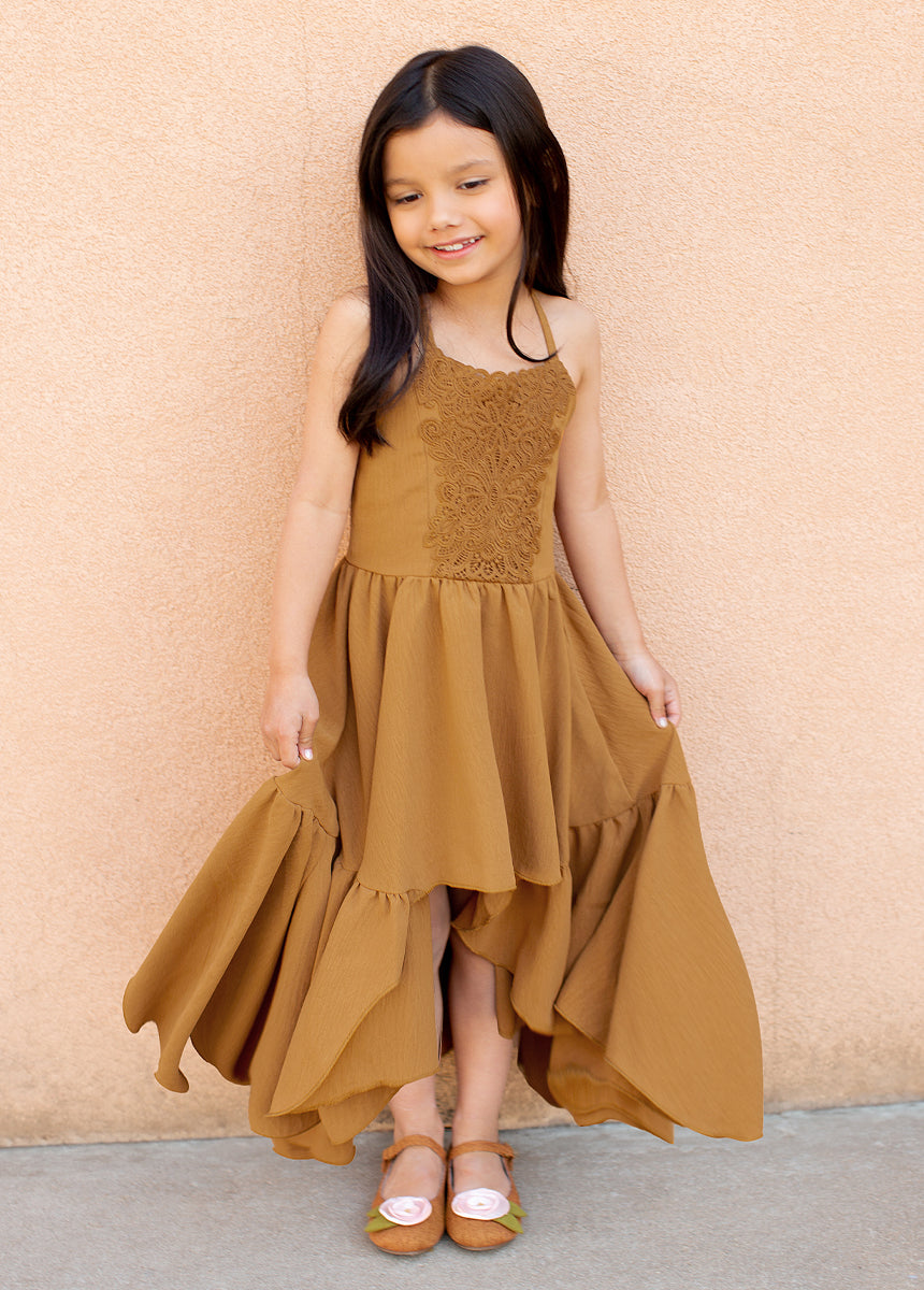 Amala Women's Casual Dress in Cumin Color - Perfect for Summer Outfits, Beach Wear, and Boho Style Fashion