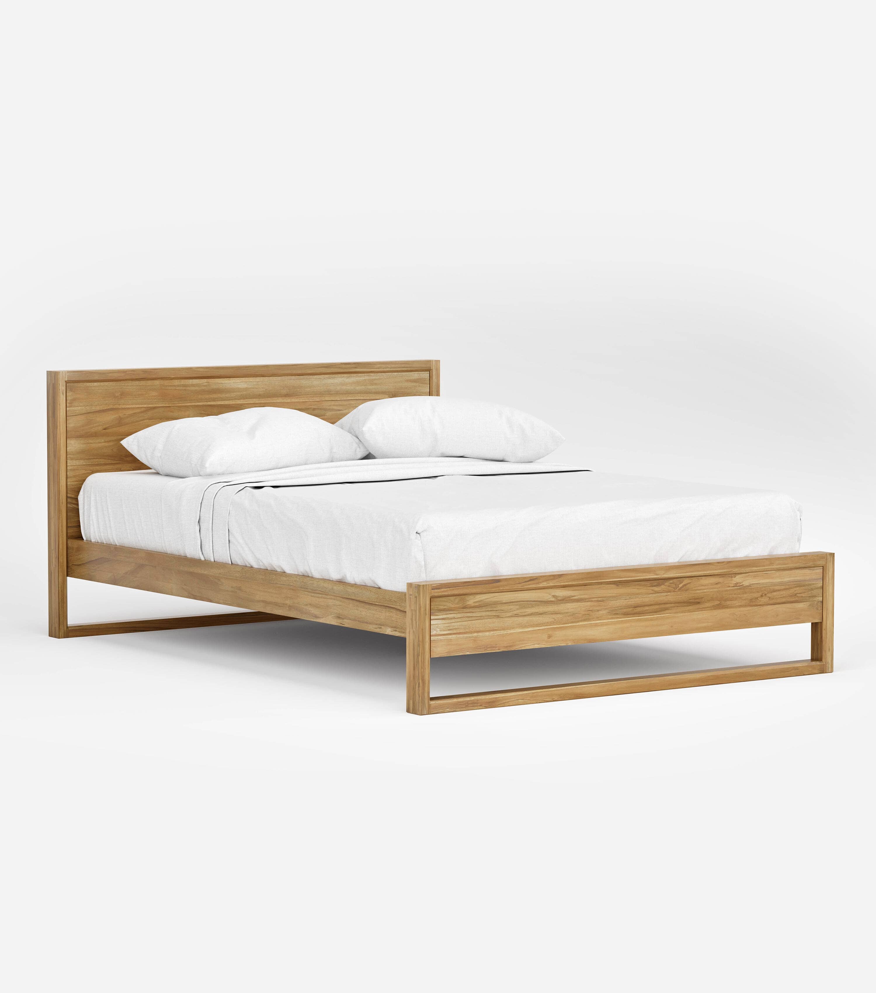Terrabona Bed Frame - Queen Size, Sturdy Metal Platform Bed with Noise-Free Support, Easy Assembly, Modern Minimalist Design for Bedroom, Living Room, Guest Room