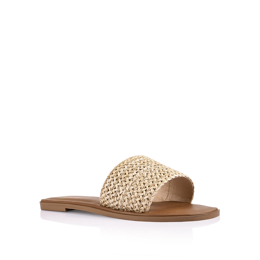 Sav Casual Slides for Women & Men - Comfortable Natural Weave Sandals for Beach, Pool & Home Use