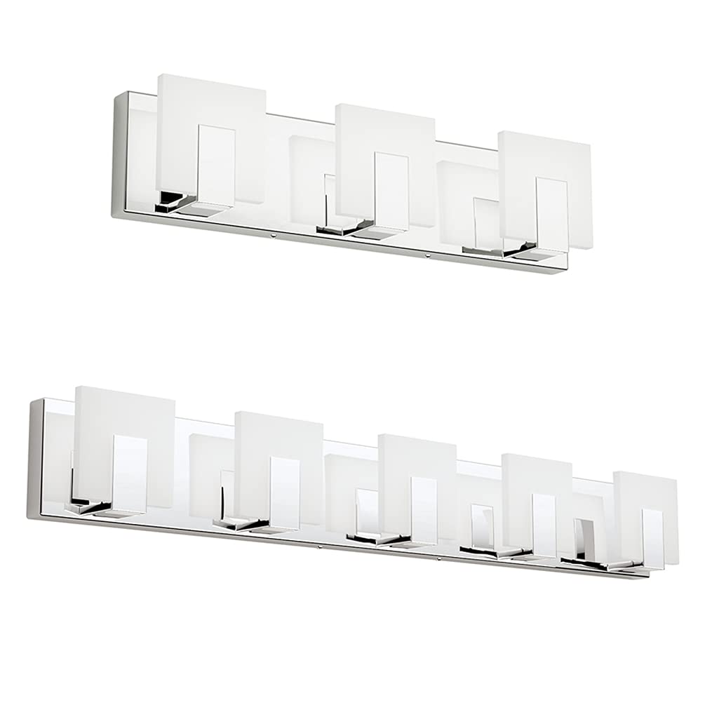 Aipsun Modern LED Vanity Light - Frosted White Acrylic Bathroom Wall Light Fixture with Up & Down Lighting - Perfect for Bathroom Mirror Illumination & Modern Home Decor
