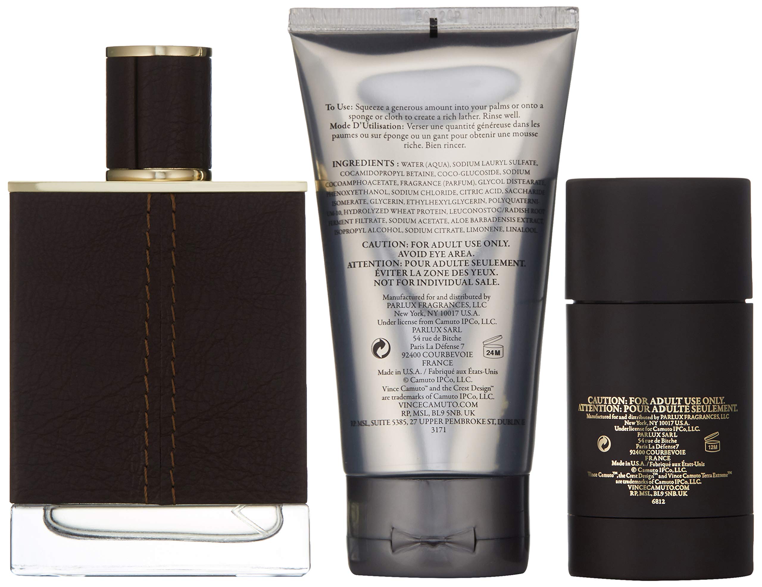 Vince Camuto Terra Extreme 3-Piece Cologne Gift Set for Men - 3.4 fl oz Eau de Toilette Spray - Perfect for Holidays, Birthdays & Special Occasions