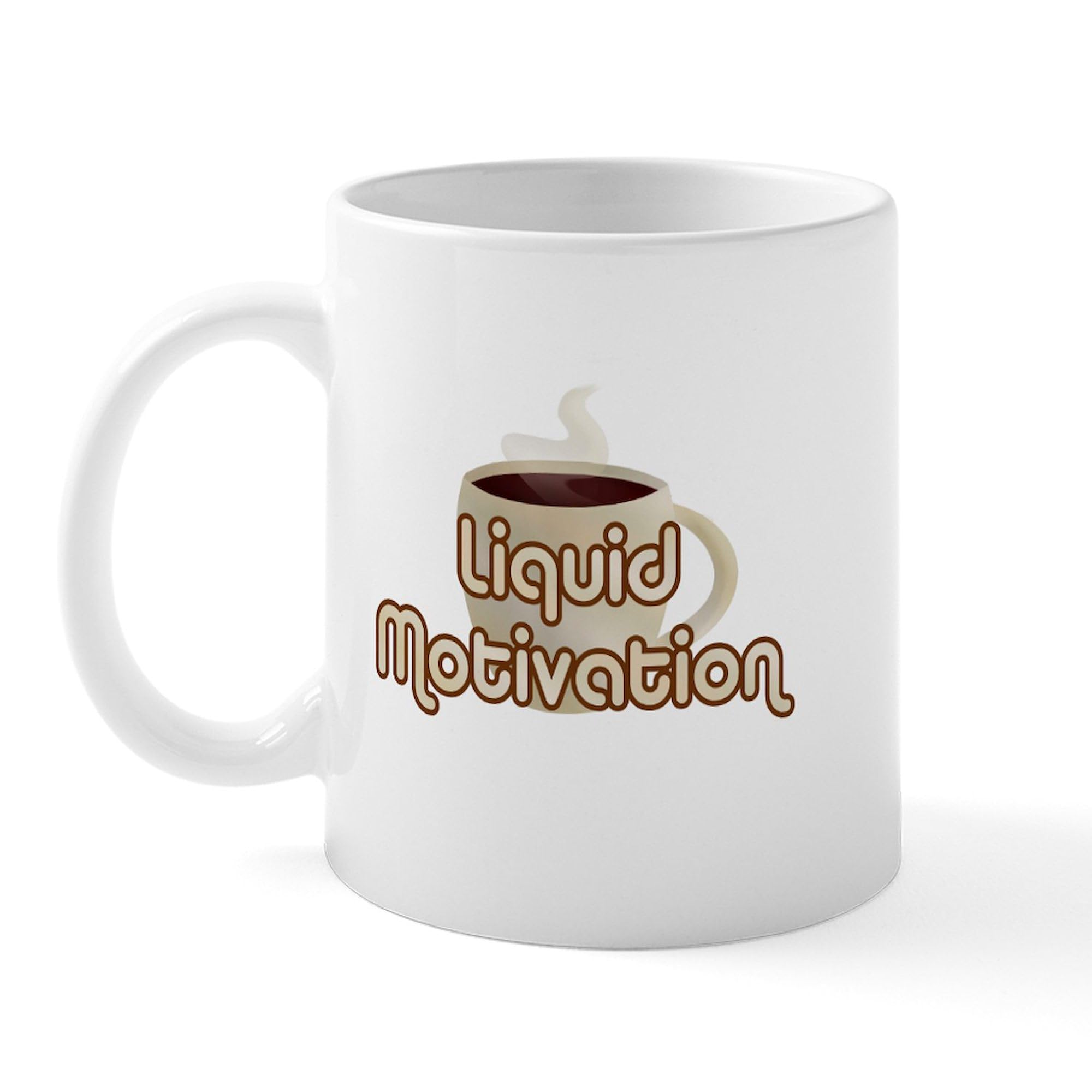 Liquid Motivation Coffee Love Mug - 11 oz (325 ml) Ceramic Coffee Cup for Office, Home & Gifts | Funny Coffee Lover Gift Idea