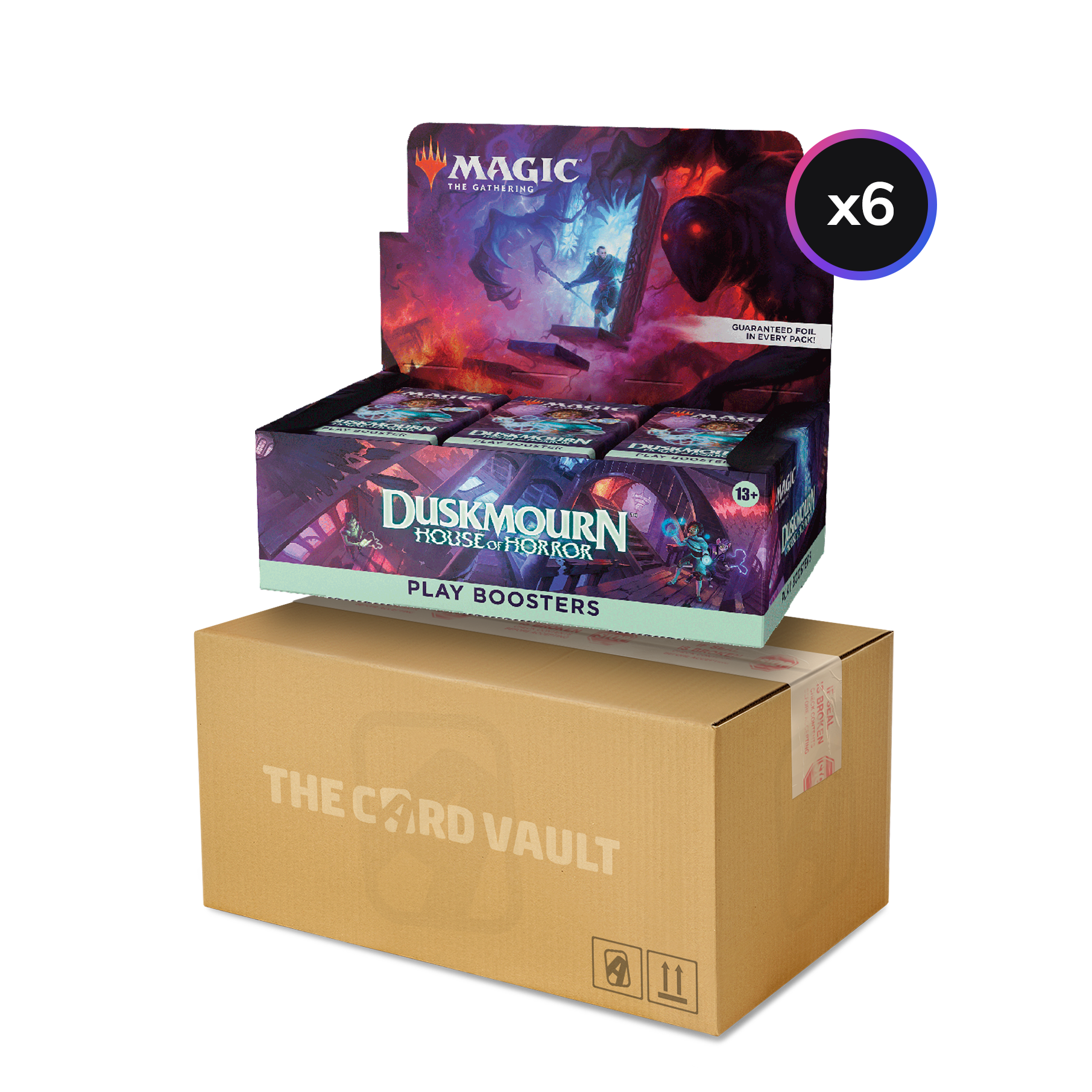 Magic: The Gathering Duskmourn: House of Horrors Display Case (6x Play Boxes) - Premium Card Storage for Collectors & TCG Players - Perfect for Game Nights & Tournaments