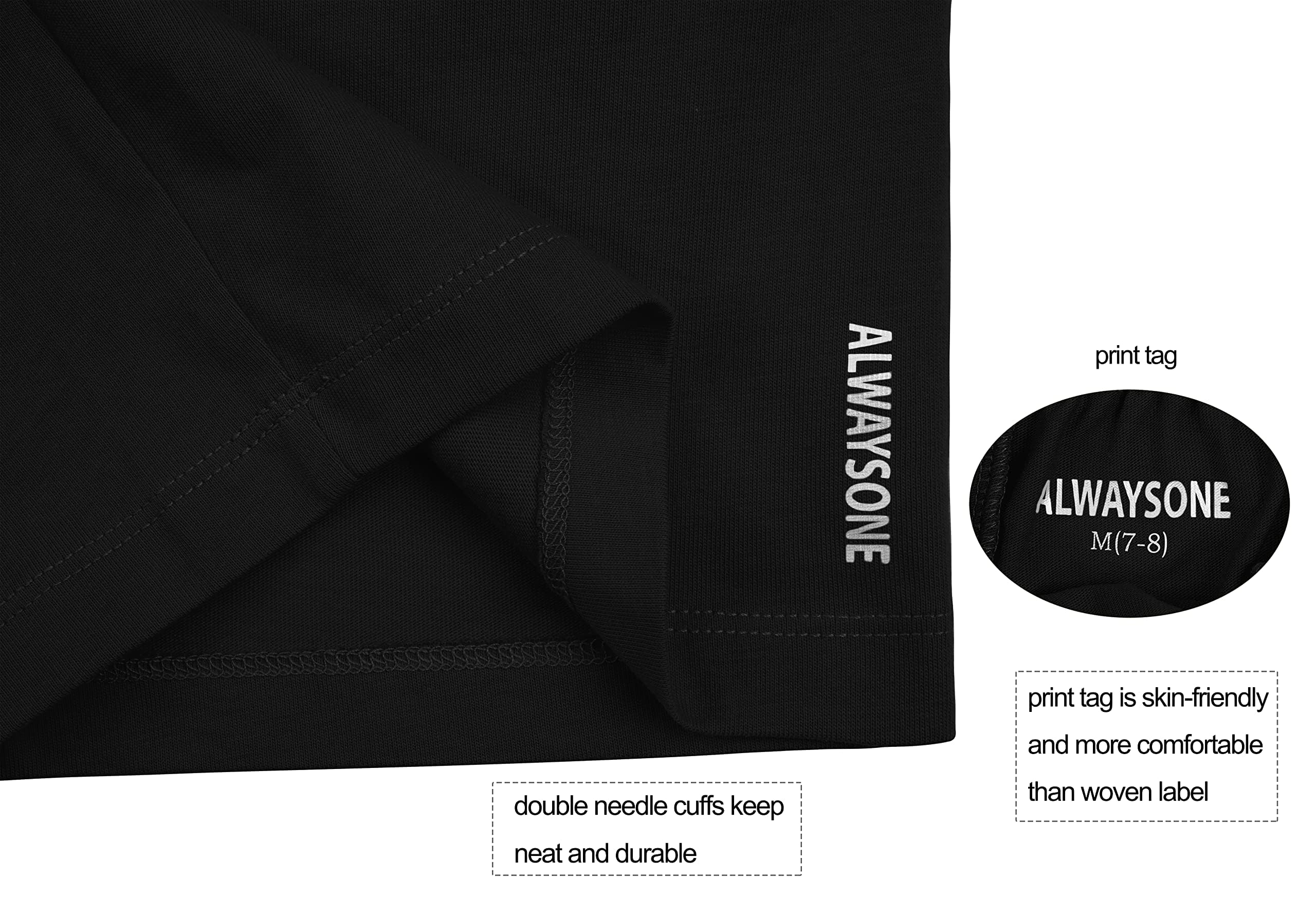 ALWAYSONE Kids Cotton Sweat Sport Shorts with Drawstring - Soft Jersey Athletic Shorts for Boys & Girls Ages 3-12 - Perfect for Playground, Gym & Outdoor Activities