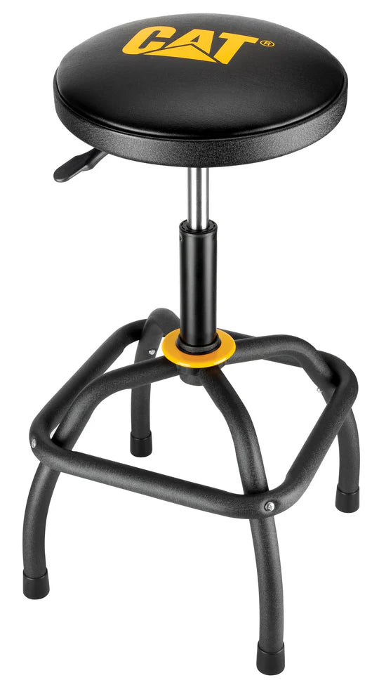 Heavy Duty Pneumatic Shop Stool - Adjustable Rolling Work Seat with Back Support for Garage, Workshop & Industrial Use - Perfect for Mechanics, DIY & Professional Workstations