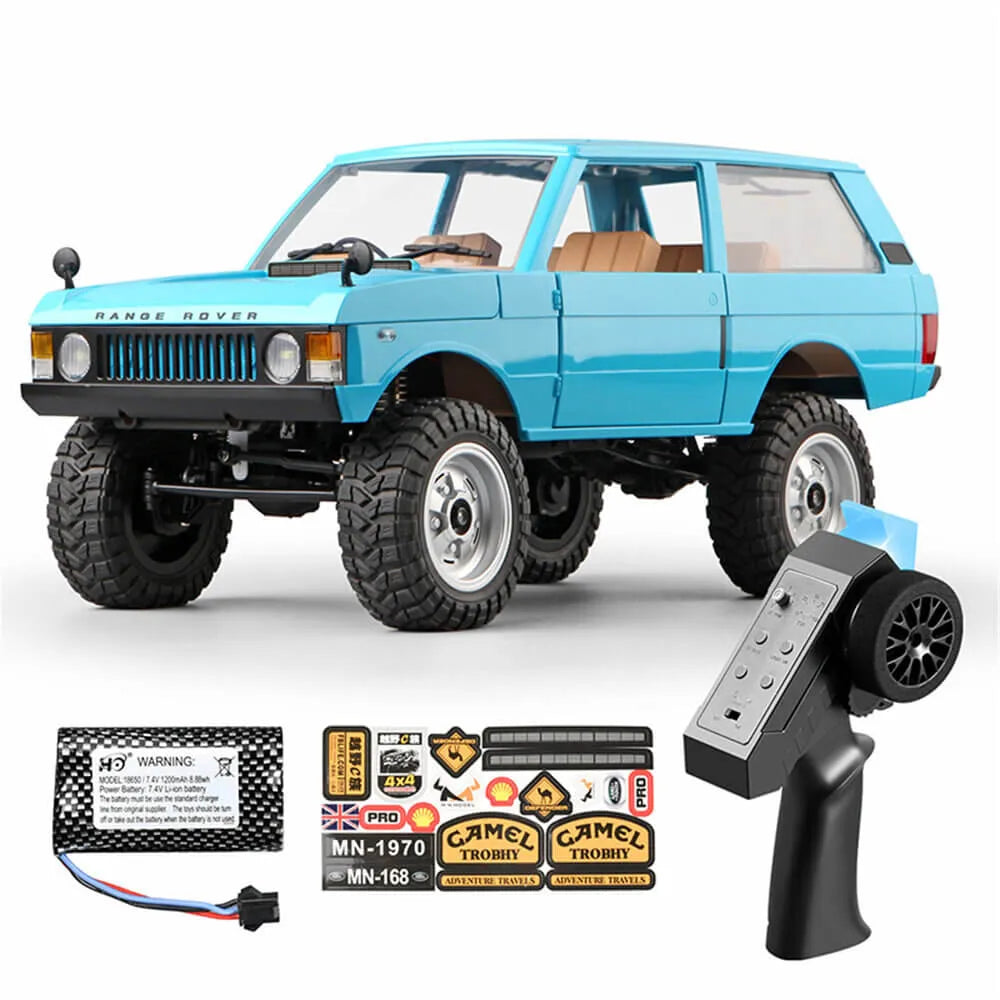 MNRC MN168 1/12 Scale 2.4Ghz 4WD Remote Control Car RTR with LED Lights - Off-Road Climbing Truck for Land Rover - Perfect for Outdoor Adventure, Backyard Racing & RC Car Enthusiasts