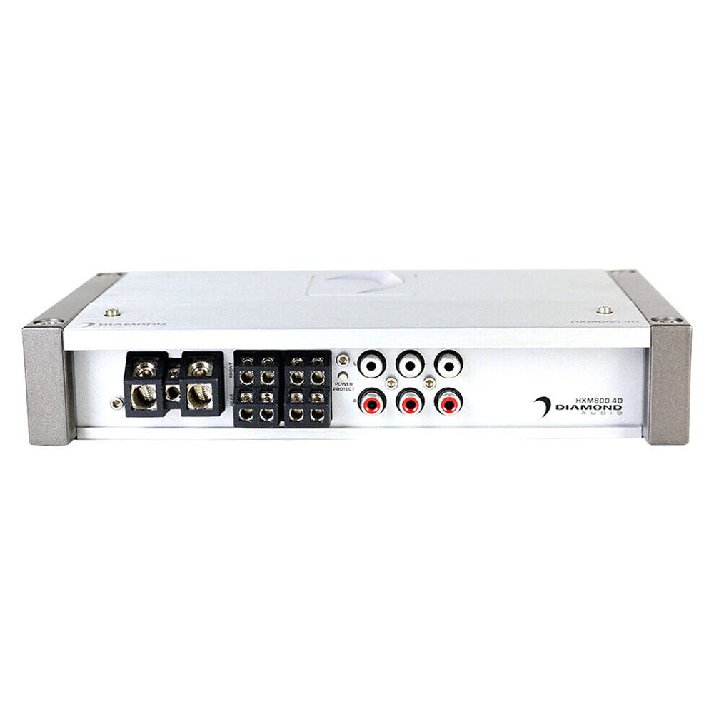 Refurbished Diamond Audio HXM800.4D 800W RMS 4-Channel Marine Amplifier - Waterproof Class D Car Audio for Boats, RVs & Off-Road Vehicles