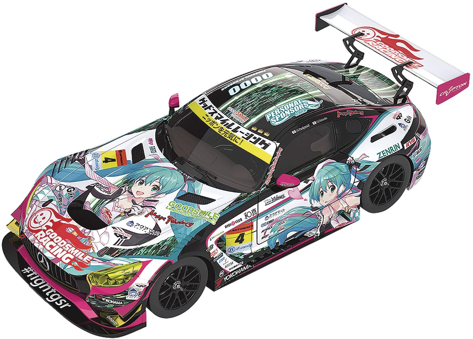 1:43 Scale Hatsune Miku GT Project AMG 2019 Version Collectible Miniature Car Model - Anime Figure Racing Toy for Display & Gift Giving