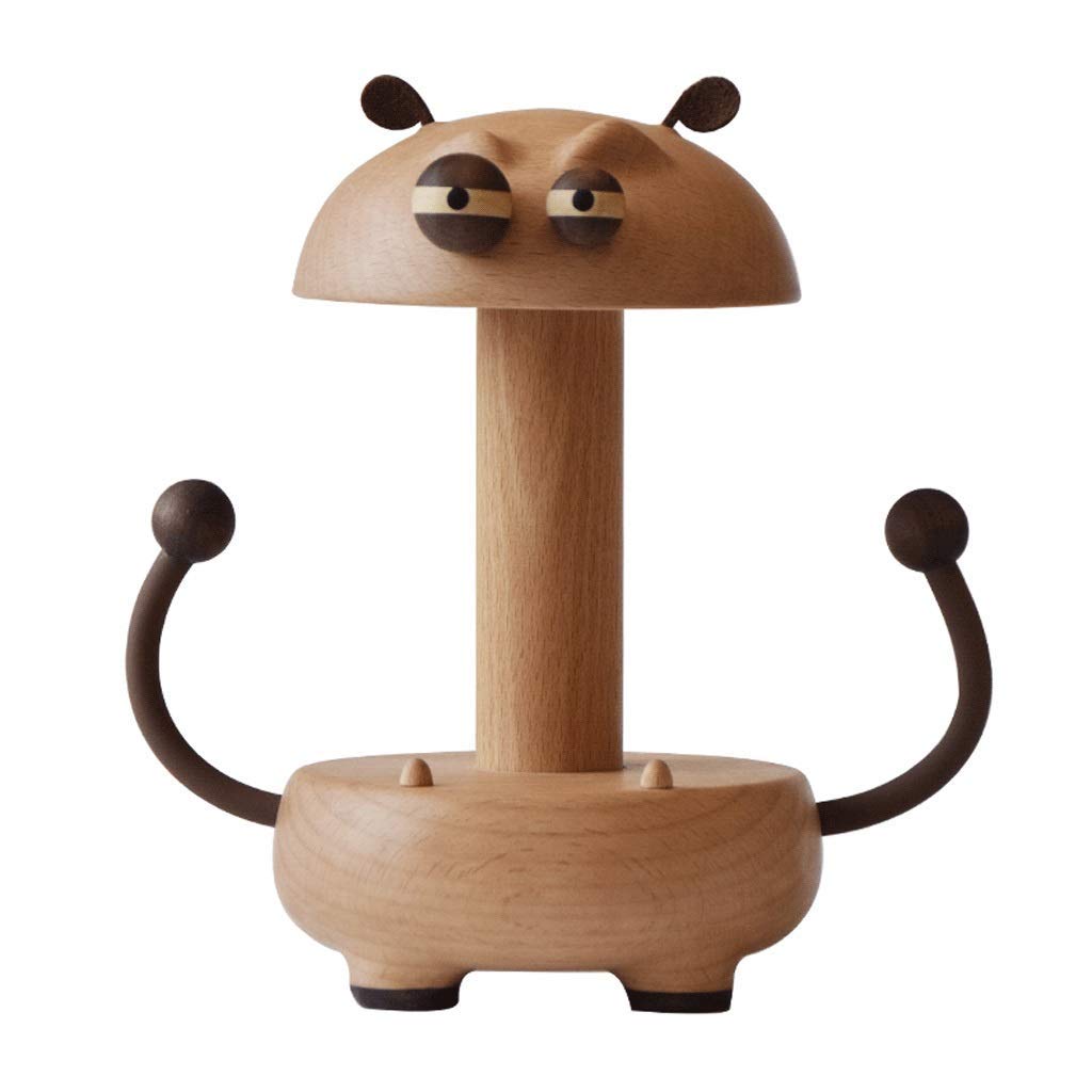 WLA Cute Solid Wood Toilet Paper Holder & Tissue Dispenser - 11cm/4.3in Paper Height - Perfect for Bathroom, Kitchen Countertop & Vanity Organization
