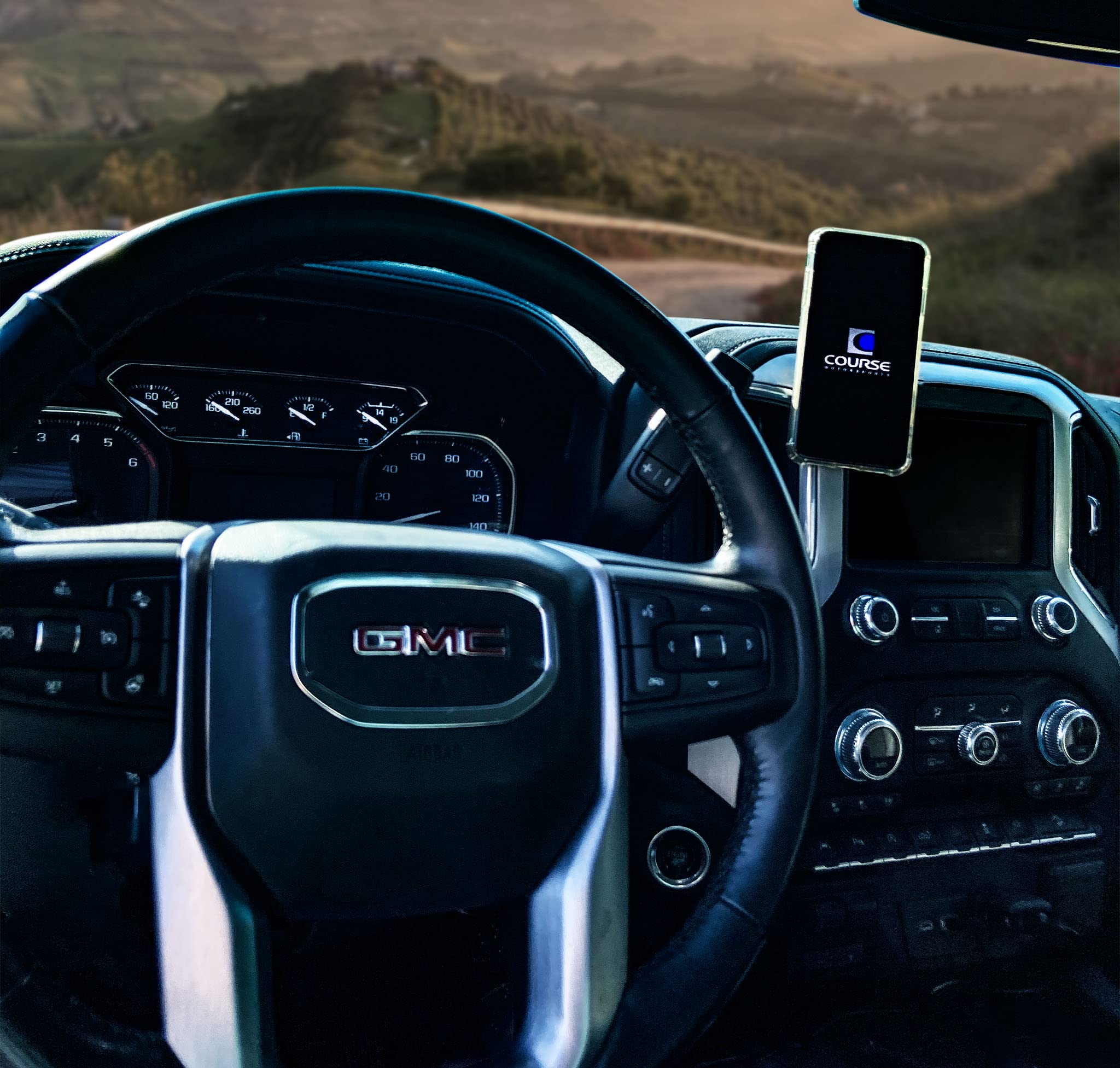 Course Motorsports DirectFit Magnetic Phone Mount & Car Phone Holder for Chevrolet/GMC 1500 (2019+), 2500, 3500 (2020+) - Strong Magnetic Head - Perfect for Hands-Free Navigation & Safe Driving