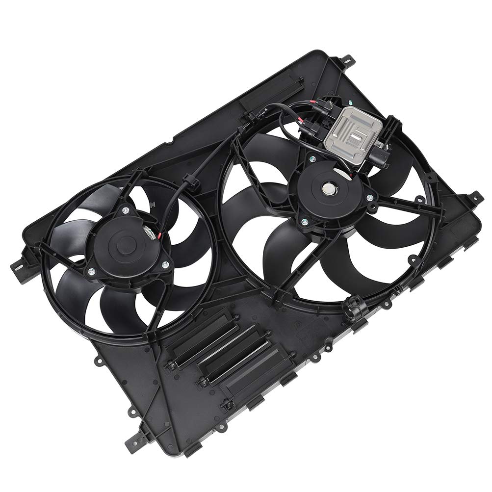 ECCPP 623840 A/C Condenser Fan Assembly Replacement for Volvo S80 V60 V70 XC60 XC70 - 12V 2.8W 1800 RPM Cooling Fan, 31.5 x 20.08 x 5.12 Inches, Plastic Radiator Fan (45dB) - Perfect for AC Repair & Engine Cooling System Maintenance