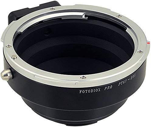 Fotodiox Pro Lens Mount Adapter - Pentax 6x7 (P67/PK67) to Canon EOS (EF/EF-S) DSLR Camera Adapter with Gen10 Focus Chip - Perfect for Vintage Lens Photography & Professional Shooting