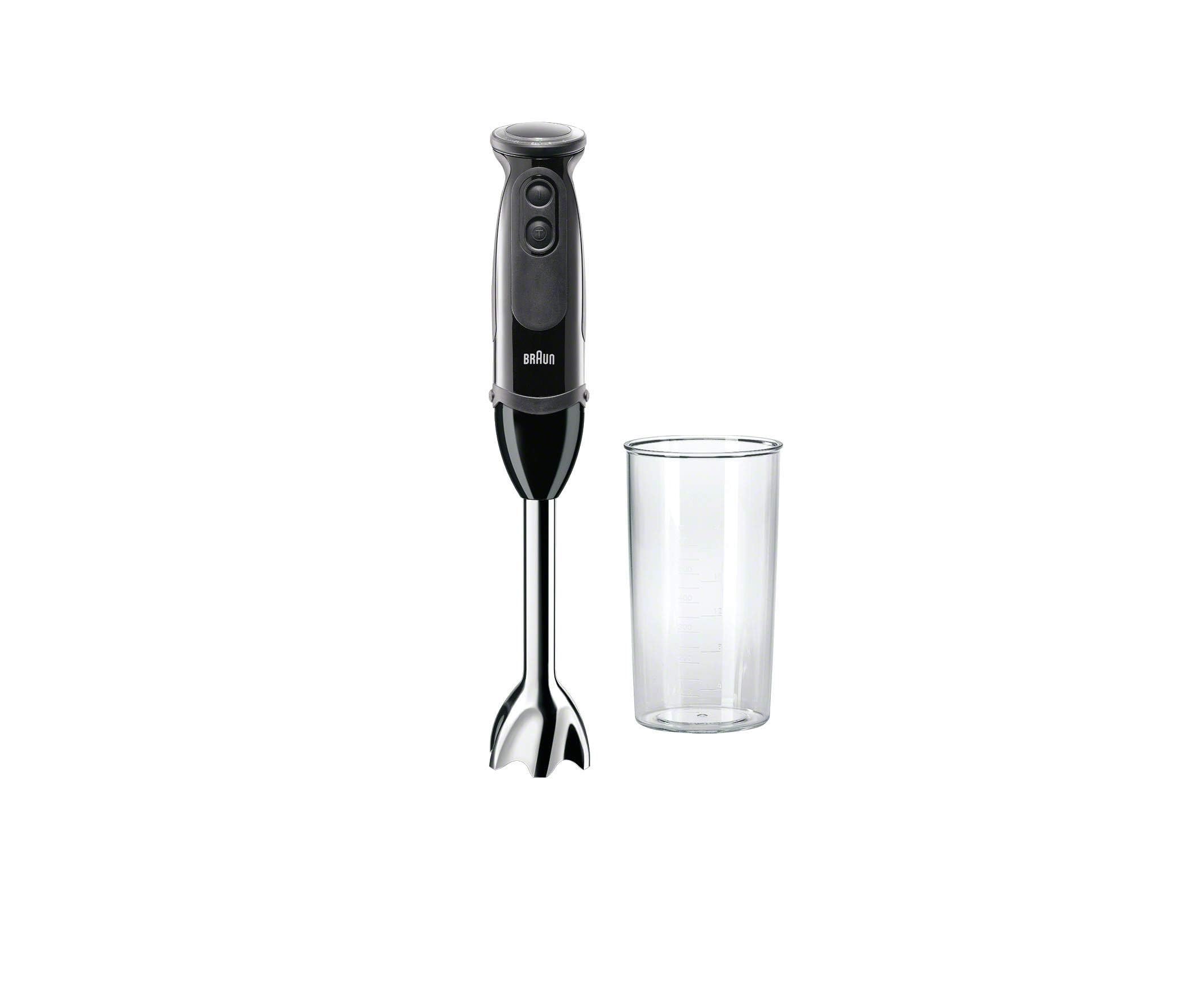 Braun MQ5000 Multiquick Vario Hand Blender - Powerful 500W Immersion Blender with 21 Speed Settings, Whisk & Chopper Attachments - Perfect for Smoothies, Soups, Baby Food & Baking (Black)
