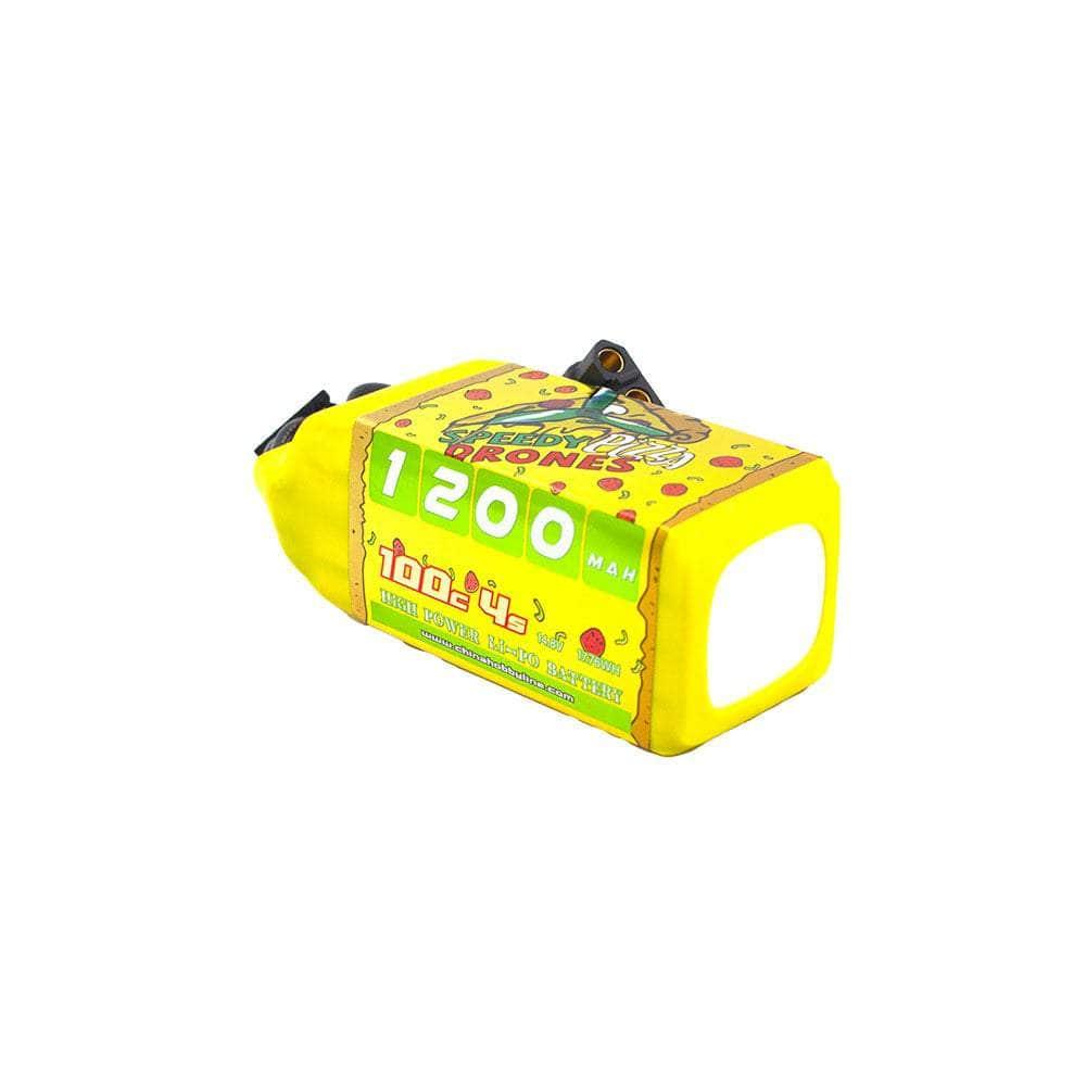 CNHL SpeedyPizza 14.8V 4S 1200mAh 120C LiPo Battery with XT60 Connector - High Performance RC Car Drone Battery for Racing & FPV Flying