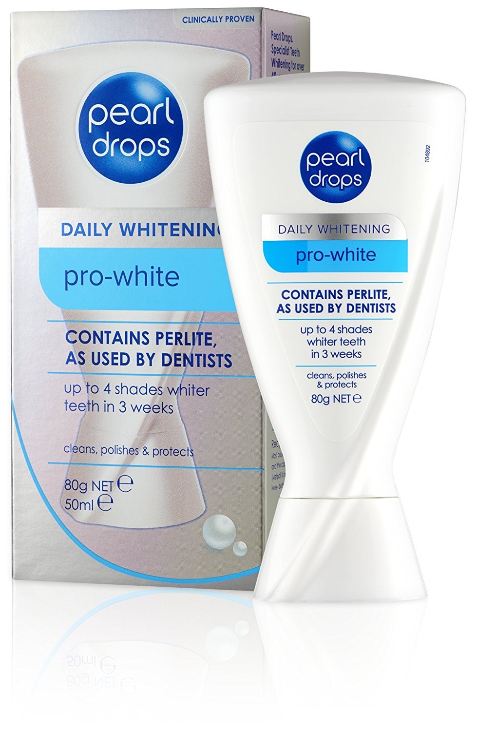 Pearl Drops Daily Pro-White Intensive Whitening Tooth Polish 50ml - Enamel Safe Whitening Toothpaste for Sensitive Teeth, Removes Stains & Brightens Smile - Perfect for Coffee, Tea & Wine Lovers