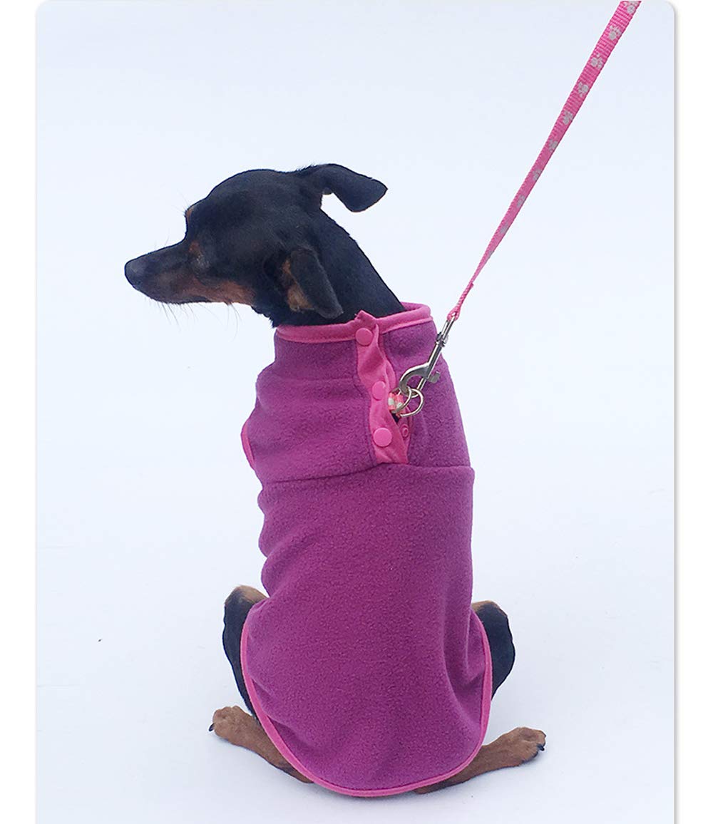 Winter Warm Dog Fleece Sweater - Cozy Pet Clothes for Small & Medium Dogs | Puppy Shirt, Dog Vest & Jacket (XS, Purple) | Perfect for Cold Weather Walks & Indoor Comfort
