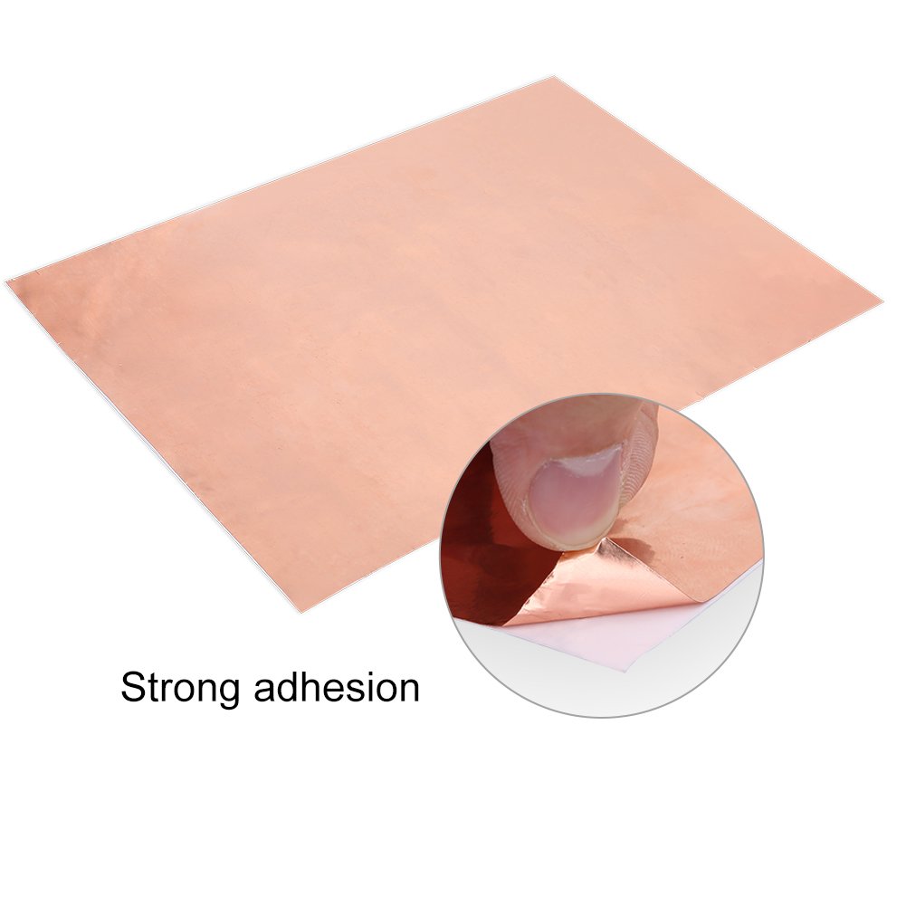 2Pcs Conductive Copper Tape - EMI Shielding, Single Sided Adhesive Copper Foil Tape for Guitar Electronics, Circuit Repair & DIY Projects - Perfect for EMI/RFI Protection, Grounding, and Electrical Repairs