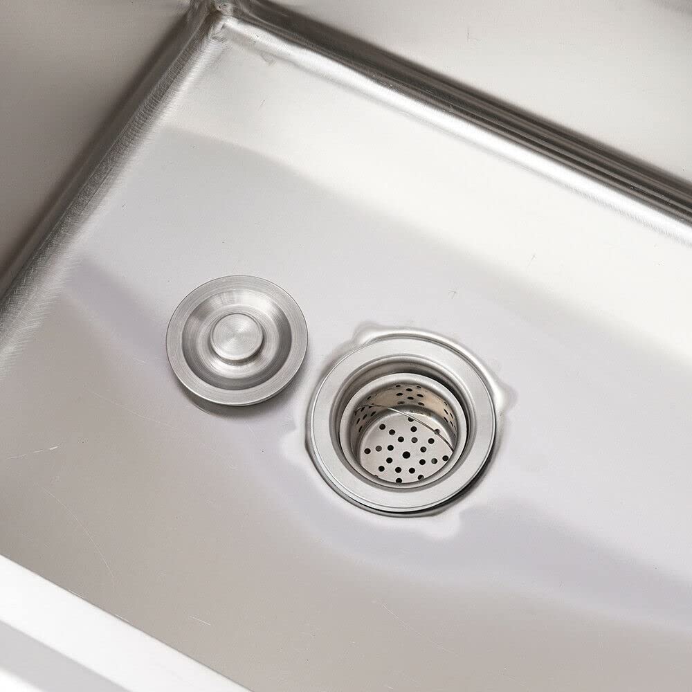 **Stainless Steel Commercial Outdoor Sink with Drainboard - 47 Inch Single Bowl Utility Sink for Restaurant, Kitchen, Home, Garage & Laundry | Durable & Easy to Clean for Outdoor Cooking, Camping & RV Use**