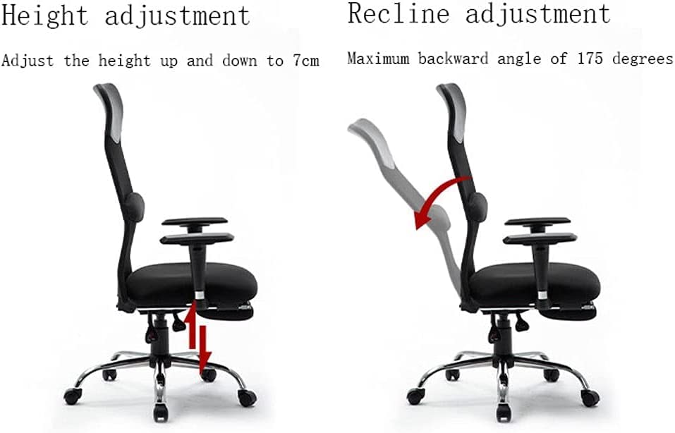 Ergonomic Mesh Office Chair - Adjustable Reclining Backrest, Breathable Computer Desk Chair for Home & Gaming, Comfortable Task Chair with Lumbar Support (Red) - Perfect for Work, Study & Long Hours at the Desk