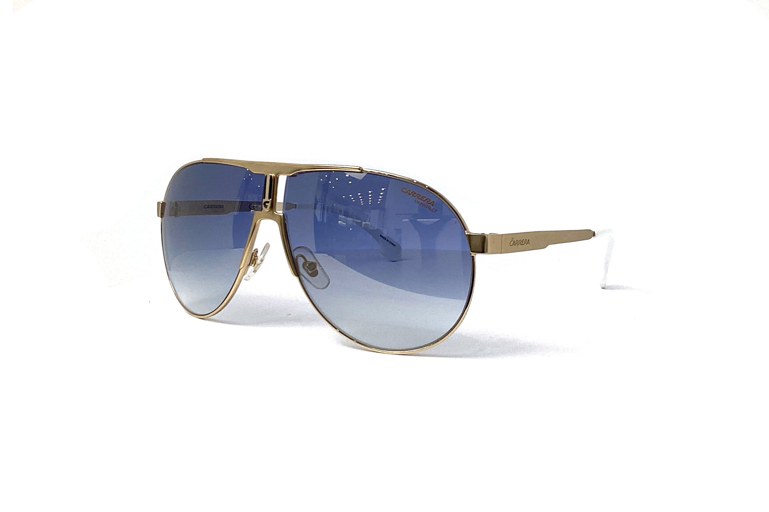 Carrera 1005/S Gold Sunglasses - Polarized UV Protection Aviator Style for Men & Women - Perfect for Driving, Travel, and Outdoor Activities