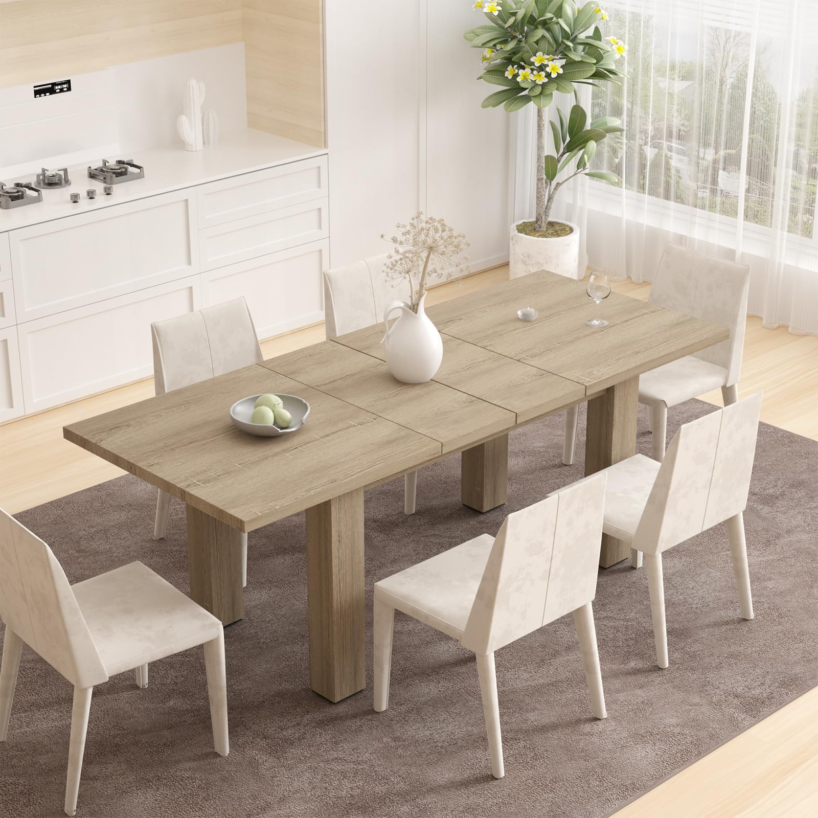 Extendable Wooden Dining Table for 6-10 People | 55