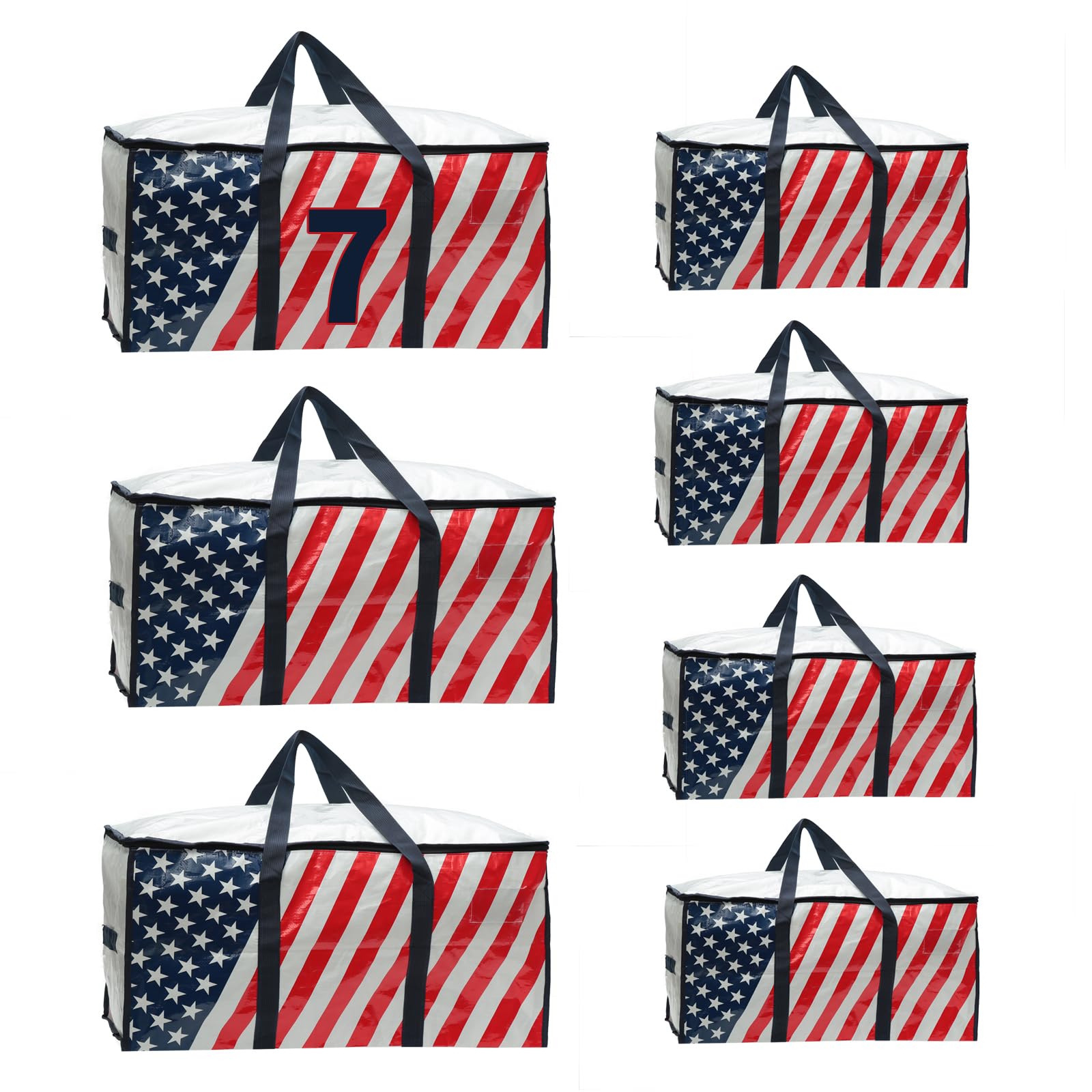 7 Pack Extra Large Heavy Duty Moving Bags - Waterproof Storage Bags with Zipper & Handles, Reinforced Backpack Straps for Clothes, Travel, Camping - Alternative to Moving Boxes & Suitcases for Home Organization, Moving, Storage & Outdoor Adventures