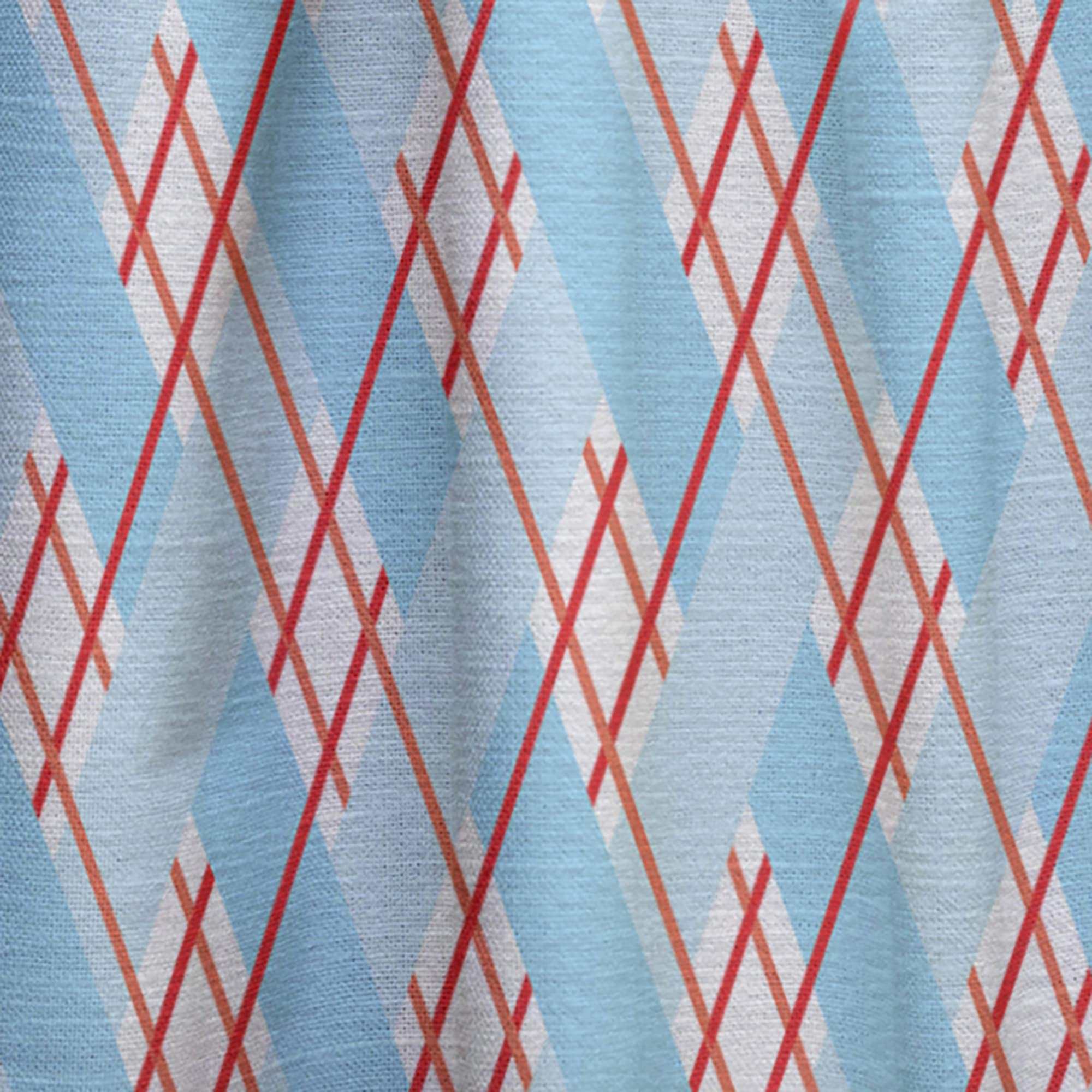 DesignQ Thermal Insulated Blue & Red Plaid Curtains - 52x108 Single Panel for Bedroom & Living Room - Energy Saving, Blackout Drapes for Home Decor & Privacy