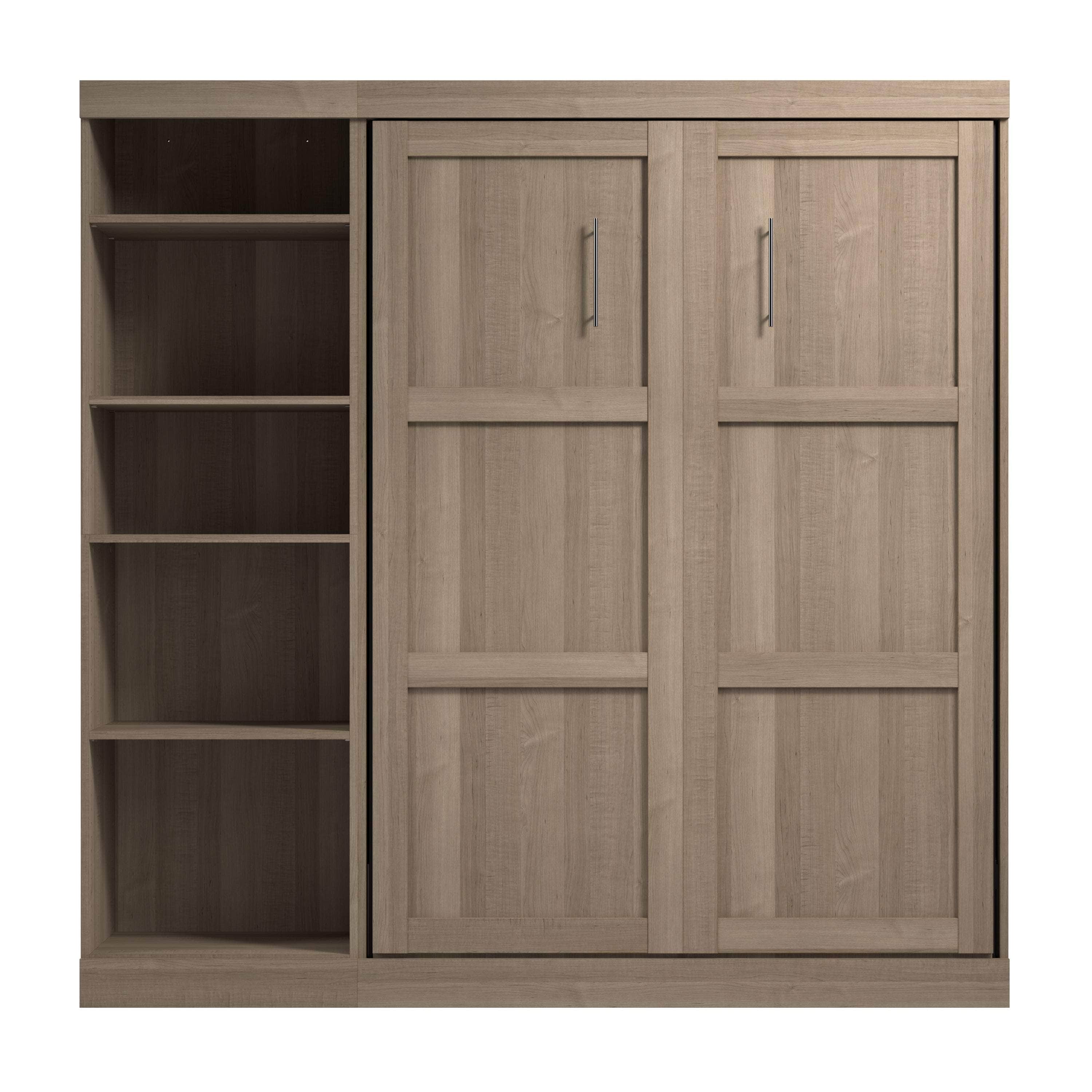 Pur Full Murphy Full Bed with Storage Unit (84W) - 7 Color Options | Space-Saving Wall Bed for Small Apartments & Guest Rooms
