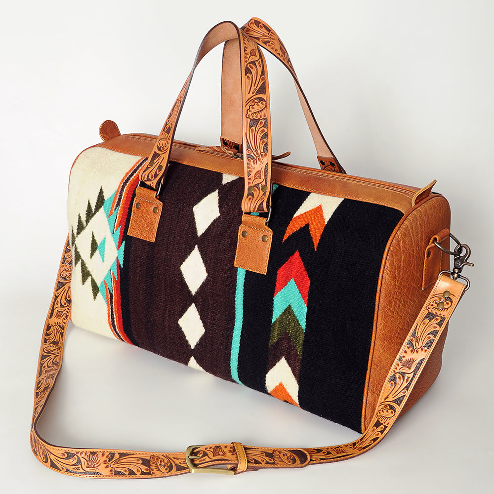 Genuine Leather Western Handbag for Women - American Darling Saddle Blanket Style Purse | Cowgirl Fashion Accessory for Rodeo, Country Music Festivals & Everyday Use