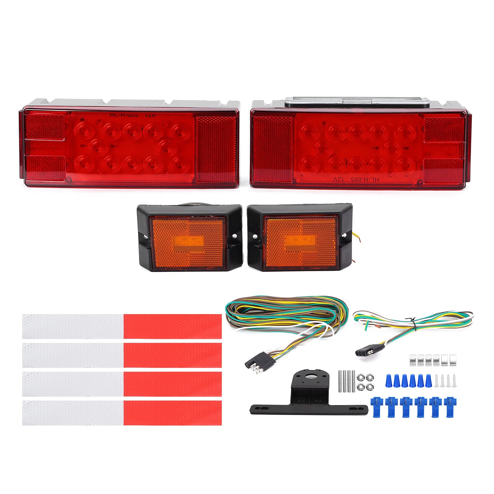 12V LED Taillight Kit - IP68 Waterproof Brake Light & Side Marker for Trucks, Pickups, Caravans - Durable Replacement for Number Plate & Rear Lights (Perfect for Night Driving & Off-Road Adventures)