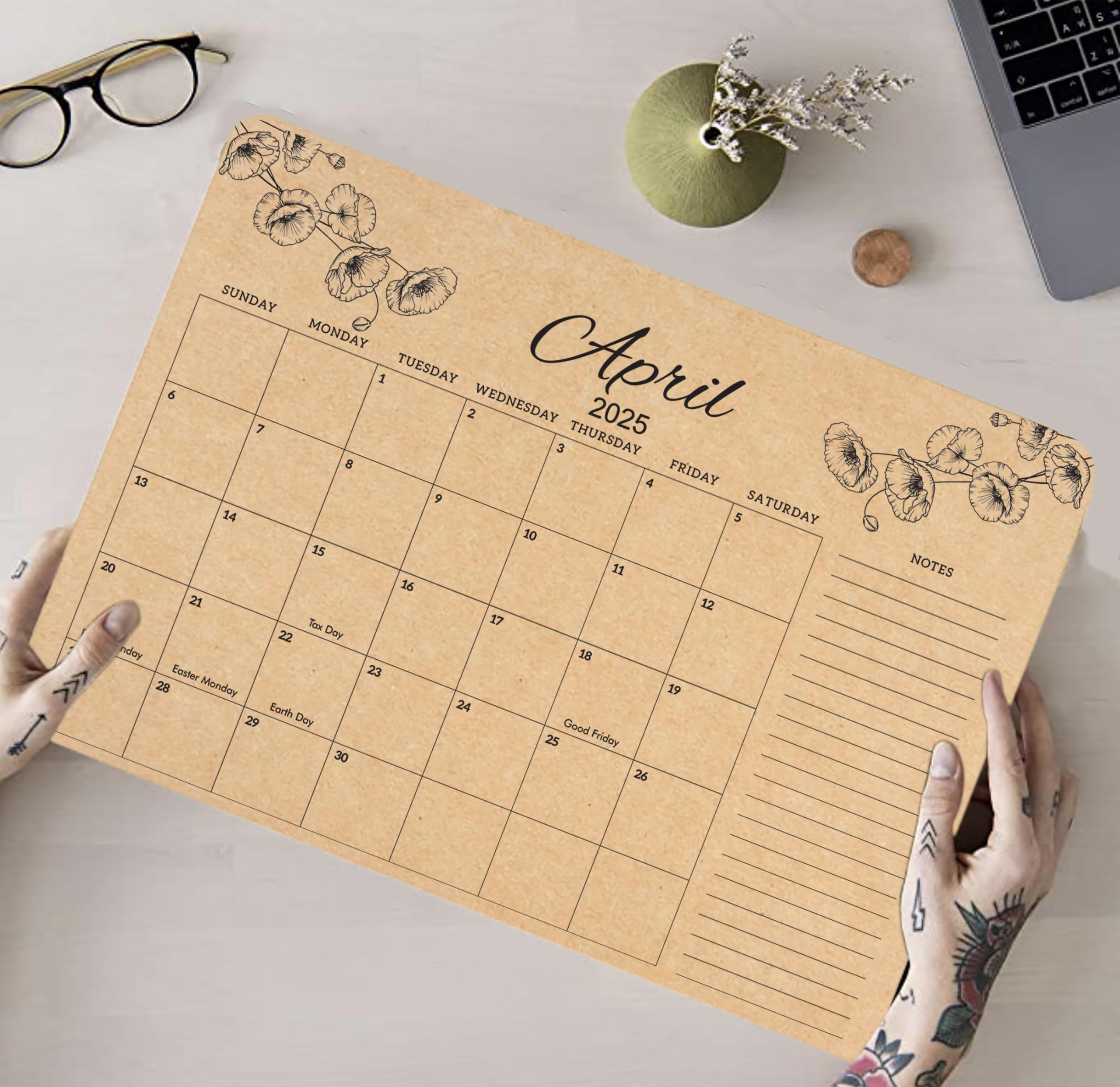 2025 Monthly Desk Calendar - Large 12