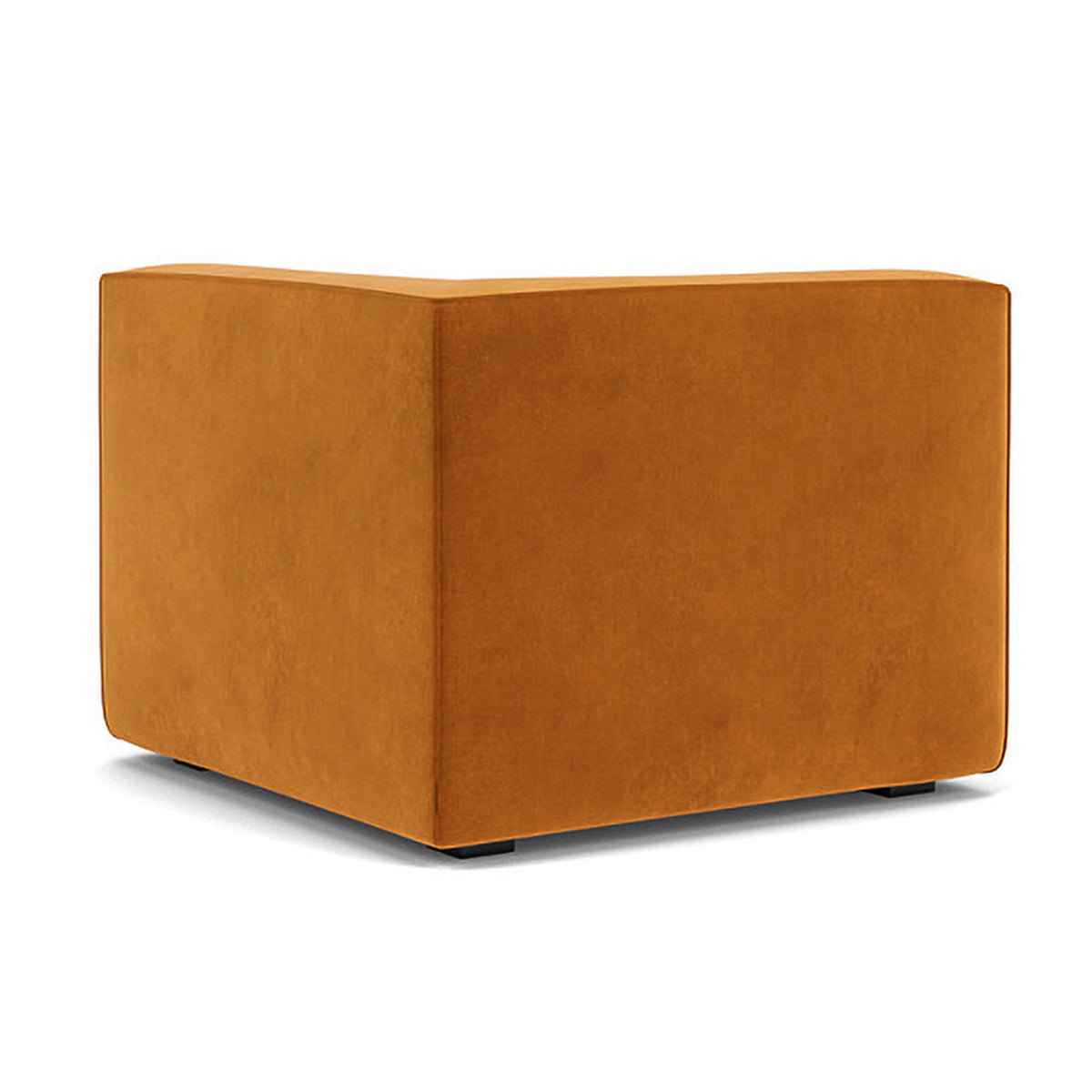 Luxury Dane Velvet 1-Seater Left Corner Modular Sofa - Modern Small Space Living Room Furniture for Apartments & Studios | Comfortable Single Seater Couch with Soft Velvet Fabric, Perfect for Relaxing, Reading or Watching TV